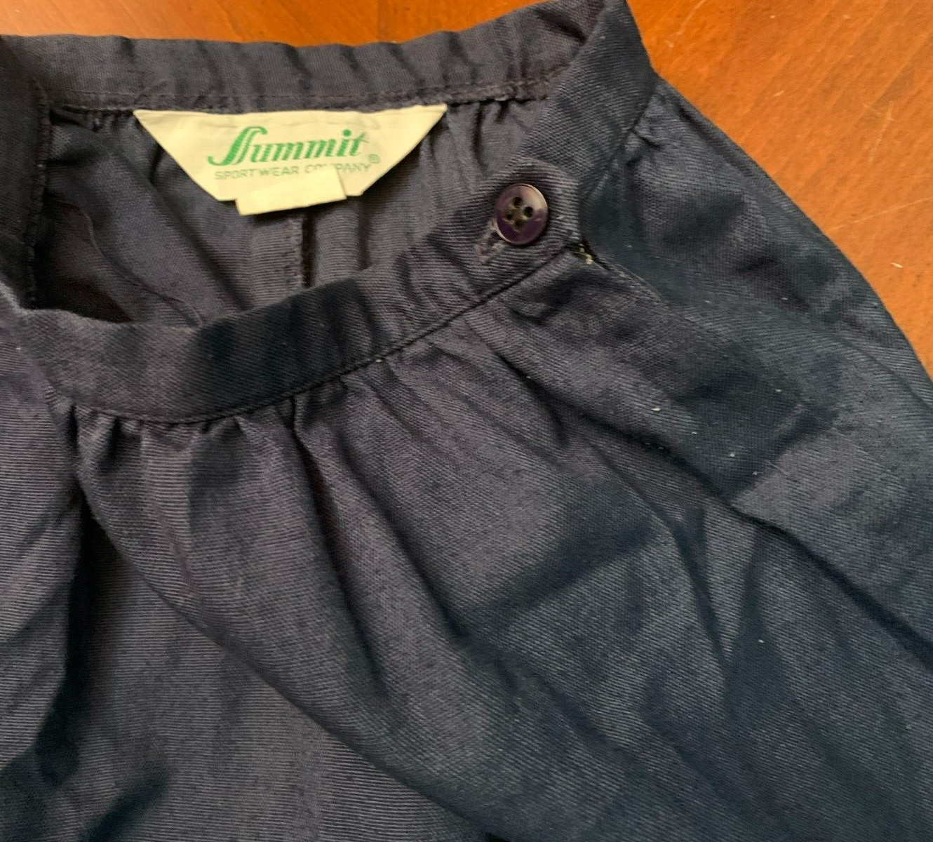 Vintage Summit Sportswear Side Button & Zip Skirt – 24&Prime; Waist Fits Like XS, Blue