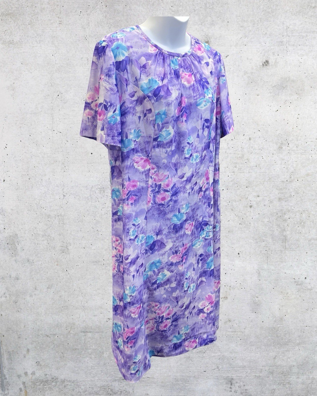 Vintage Tribute Dress Set Womens Large Lavender Floral 2 Piece Jacket Dress USA