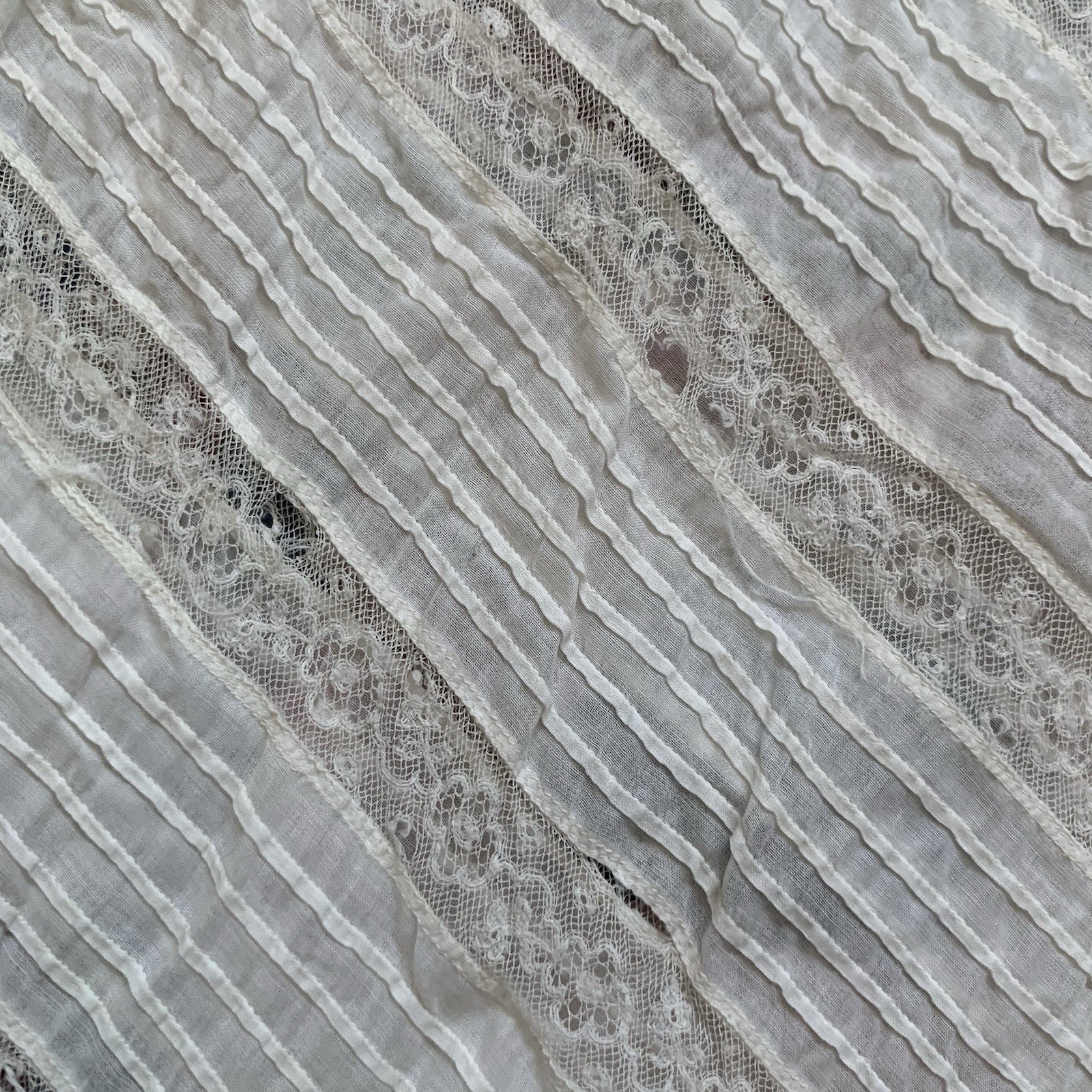 As Is Absolutely Stunning Antique Edwardian Asymmetrical Lace Prairie Skirt