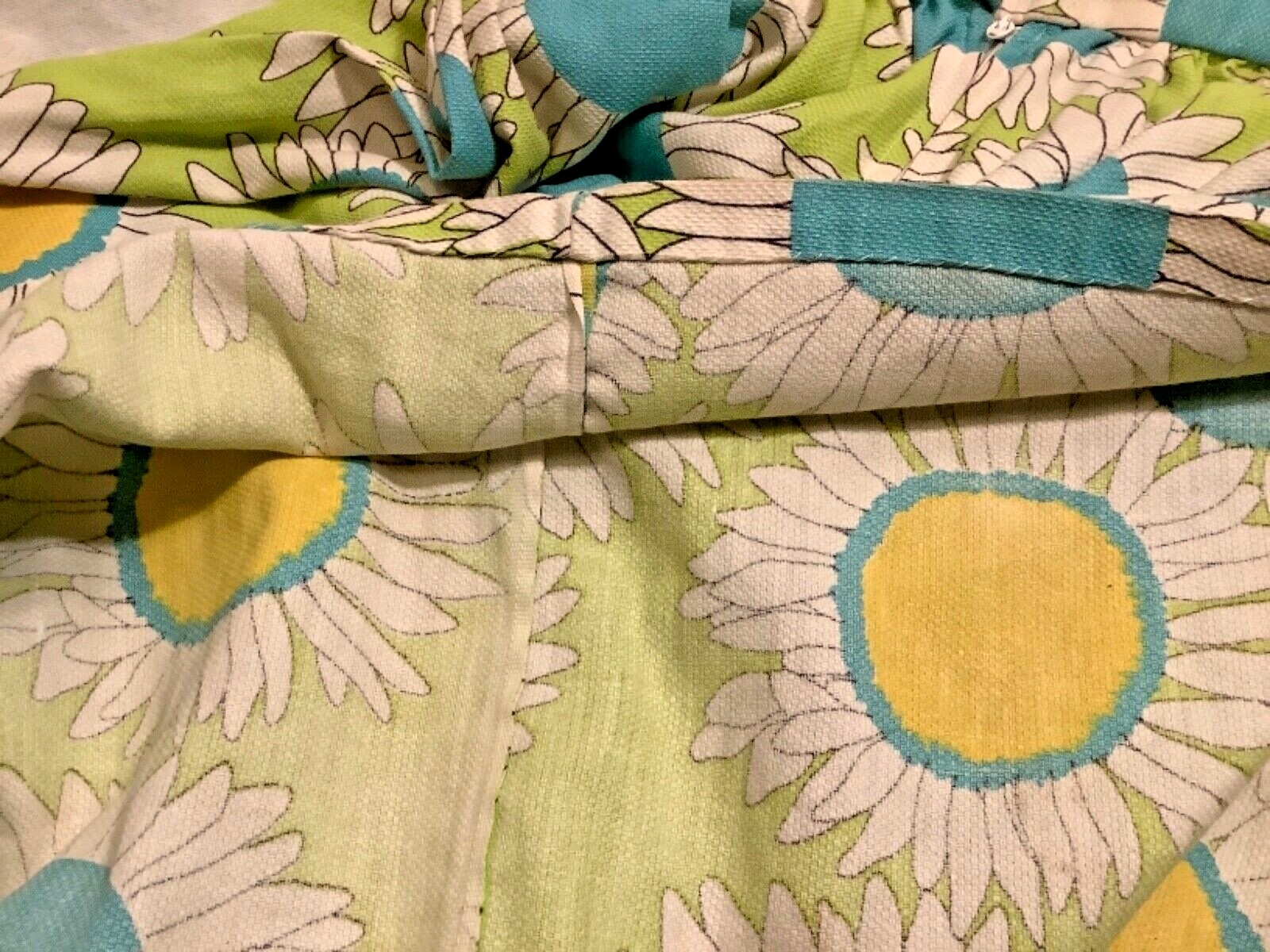 60s Vintage Pop Art Sunflower Skirt Rare Vintage Fabric U.S. Domestic Shipp Only