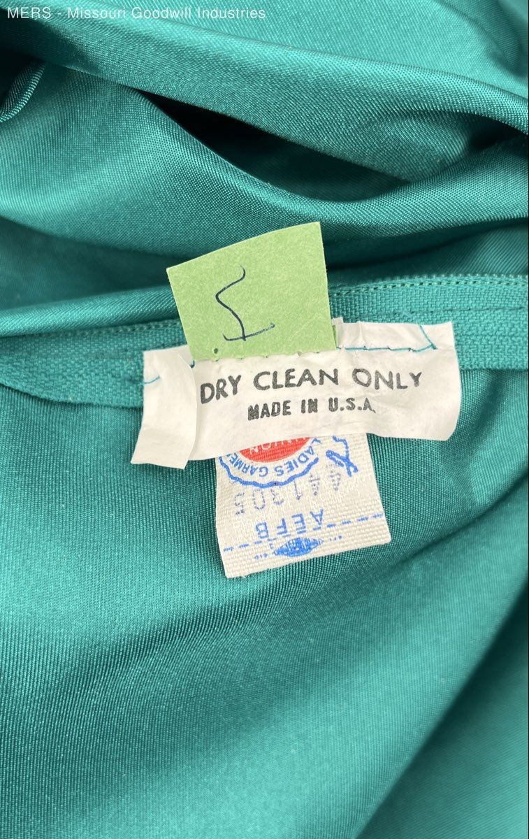 Womens Teal Solid Peplum Puff Sleeve Dress Size 9 10