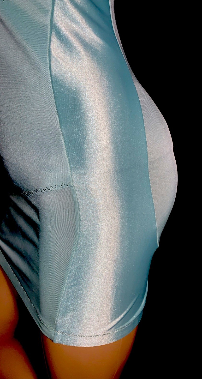 38 DD Vintage TIGHT Short XFIRM Satin BRA Girdle Full Briefer Slip Shaper