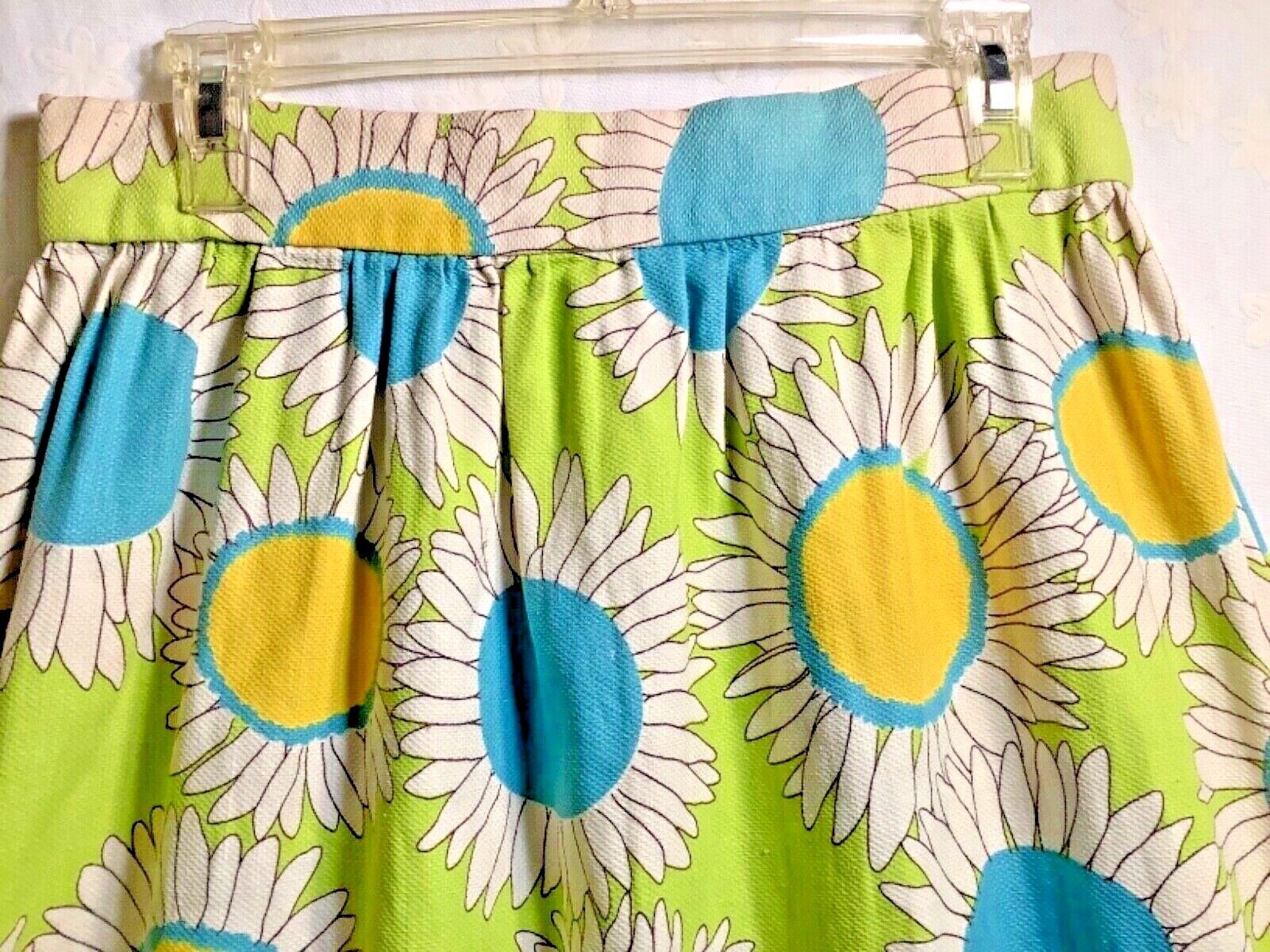 60s Vintage Pop Art Sunflower Skirt Rare Vintage Fabric U.S. Domestic Shipp Only