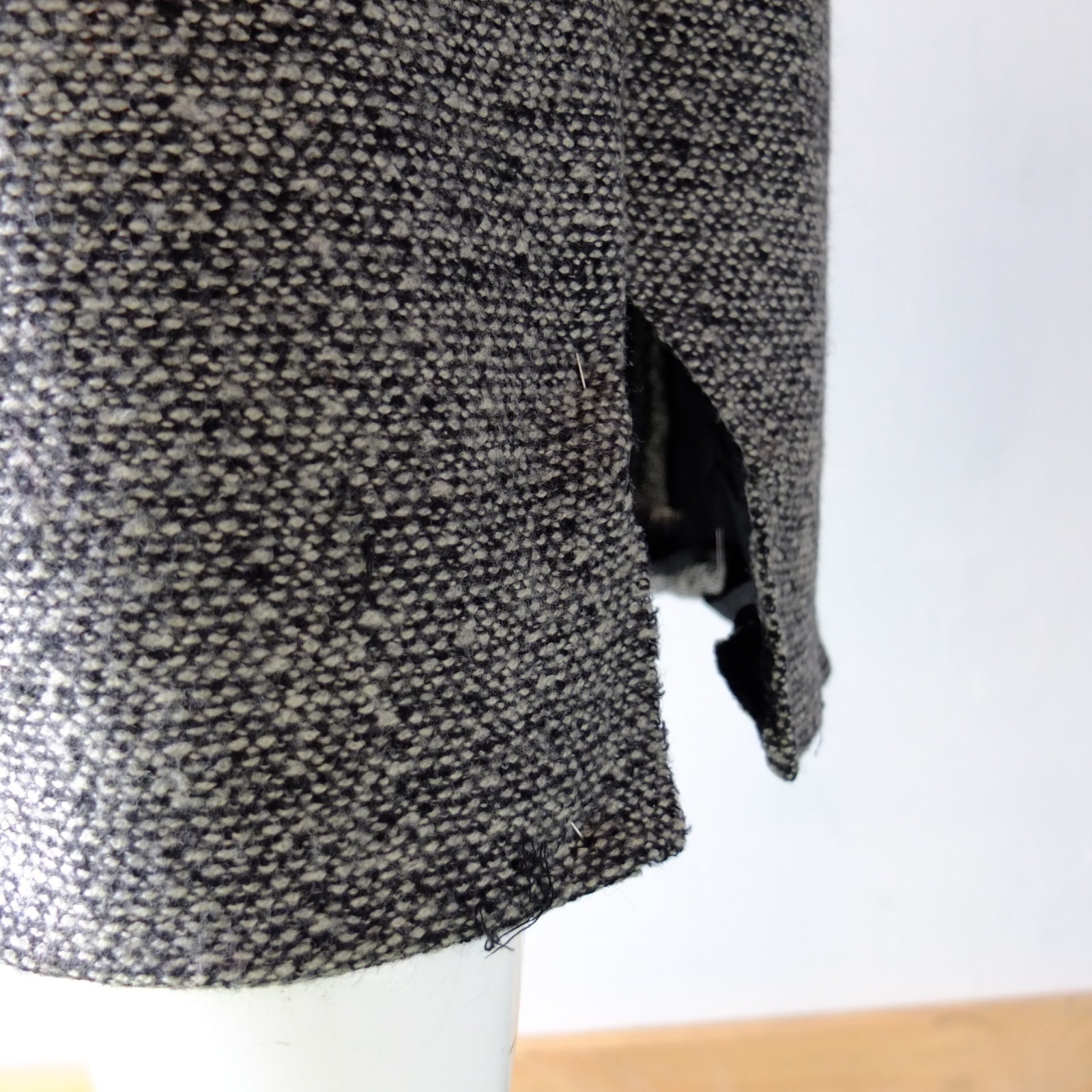 1950s Phyllis De Trano for Georgette Snowstorm Tweed Wiggle Dress Joan Mad Men