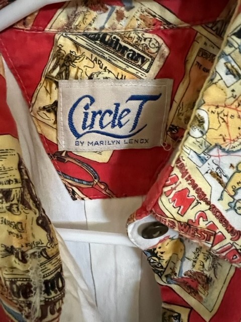 Circle T by Marilyn Lenox Western Show Button Shirt Vintage