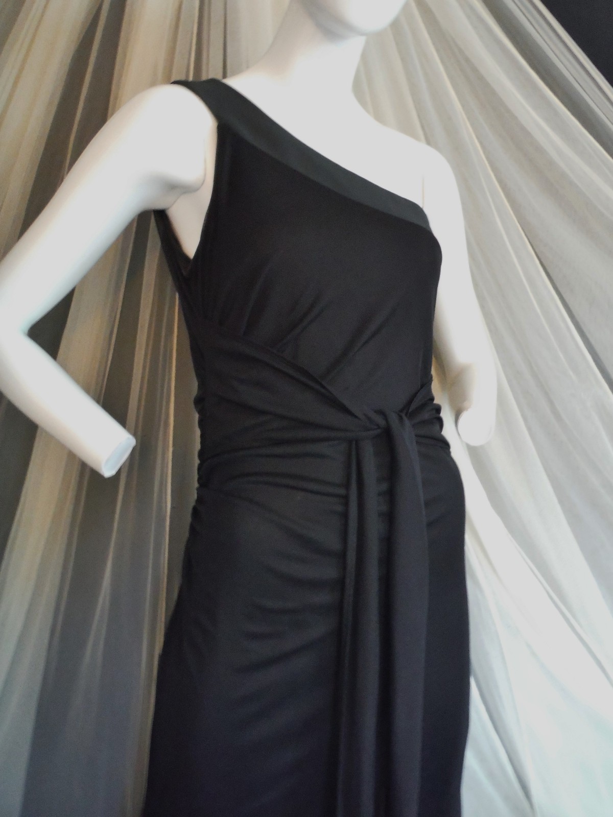 VTG FREDERICKS of HOLLYWOOD Rare Beautiful Sexy Maxi Dress Lined Chiffon 8 S/M