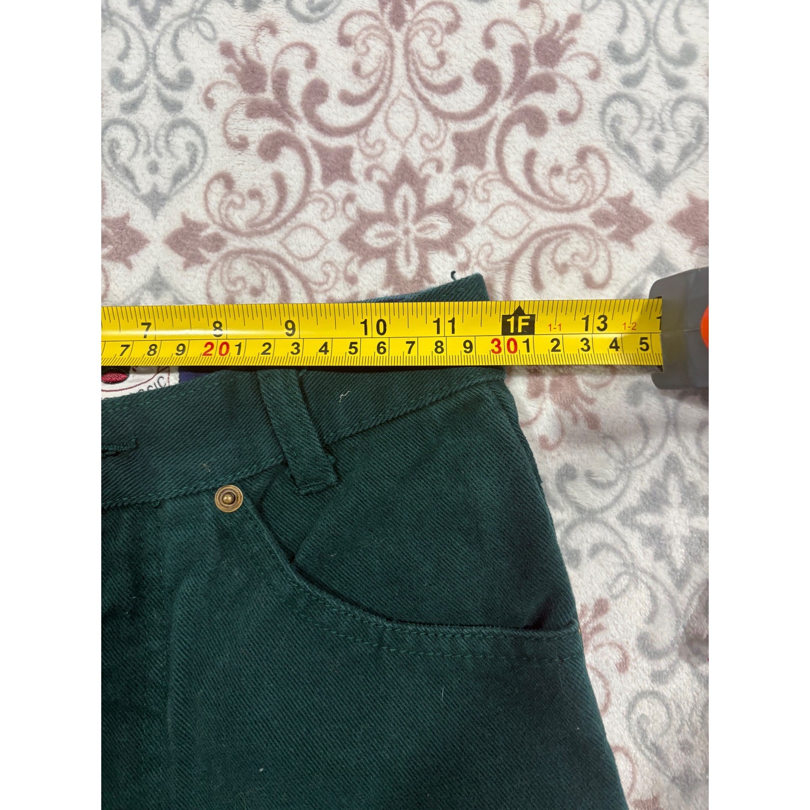 Extra Classic Vintage Forest Green High Waisted Cotton Tapered Pants Size 3