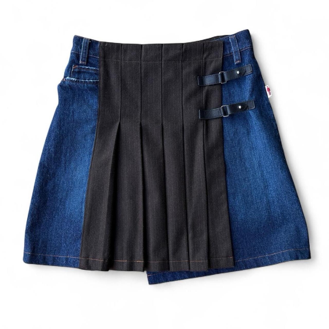 Jean Paul Gaultier JPG Jeans Pleated Kilt Mini Skirt- Archival – Size 40 IT