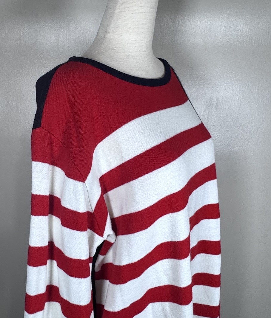 1980s Propensity American Flag Patriotic July 4 USA Vintage Knit Top Sz XL, 1X
