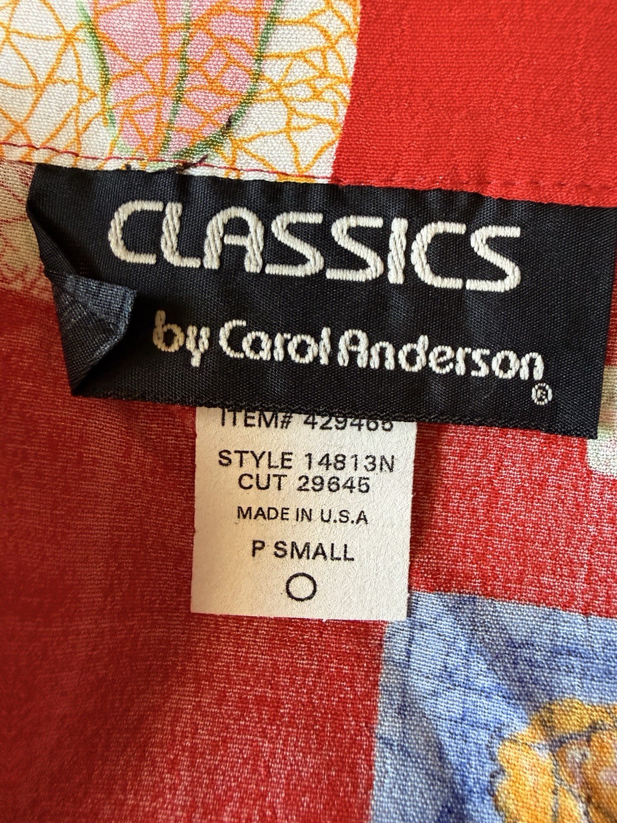 Classics By Carol Anderson Vintage Cottagecore Dress Size S Ted Print Fruit Cabi