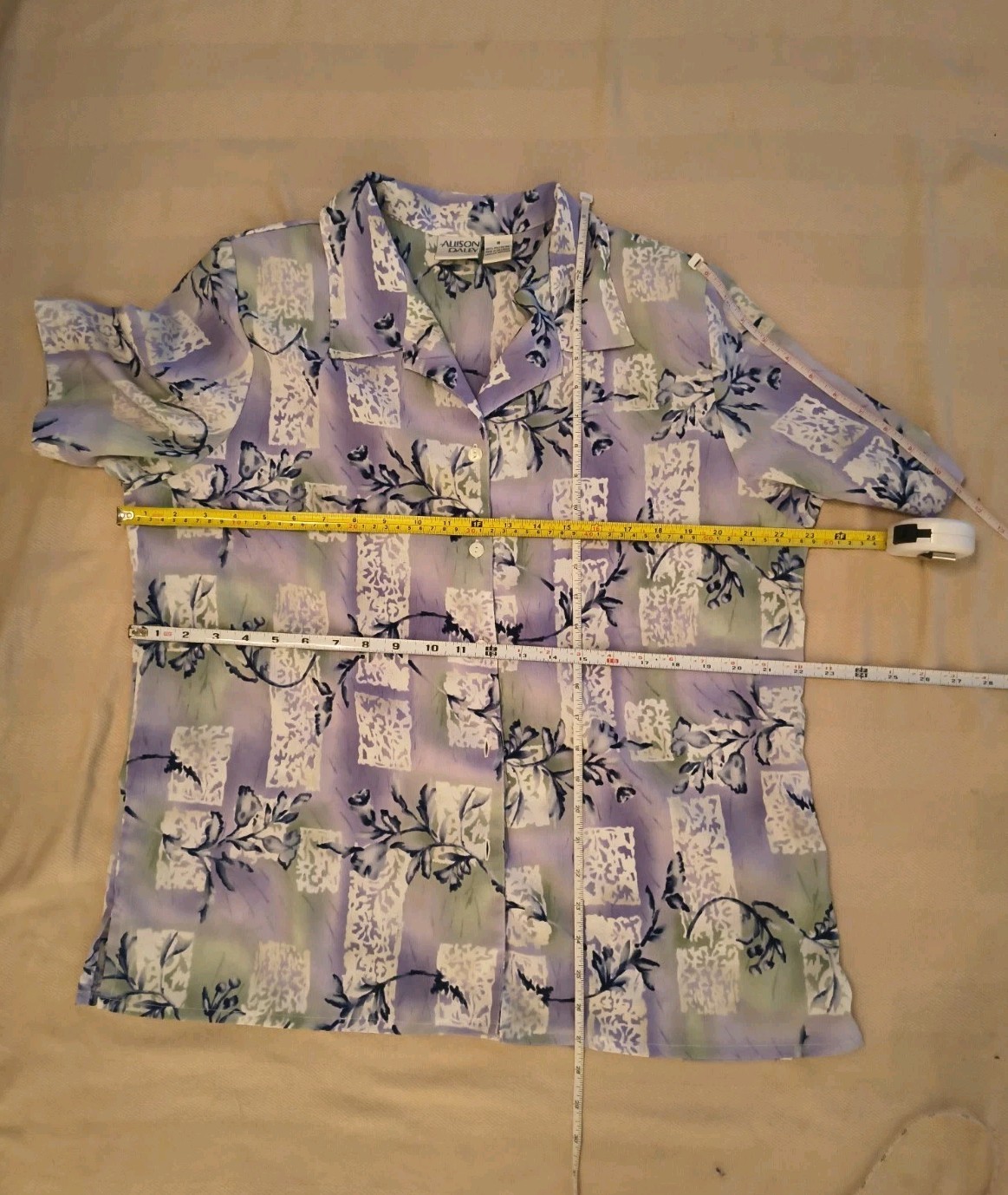 Vintage Patchwork Hawaiian Button Up Size 16 – Coastal Grandma Summer – D14