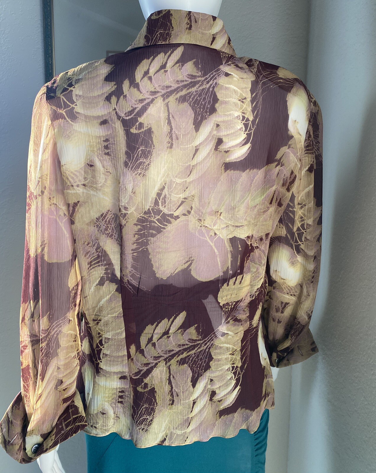 Christian Lacroix Collection 1990s Vintage Silk Blouse Sz 6 M (42)