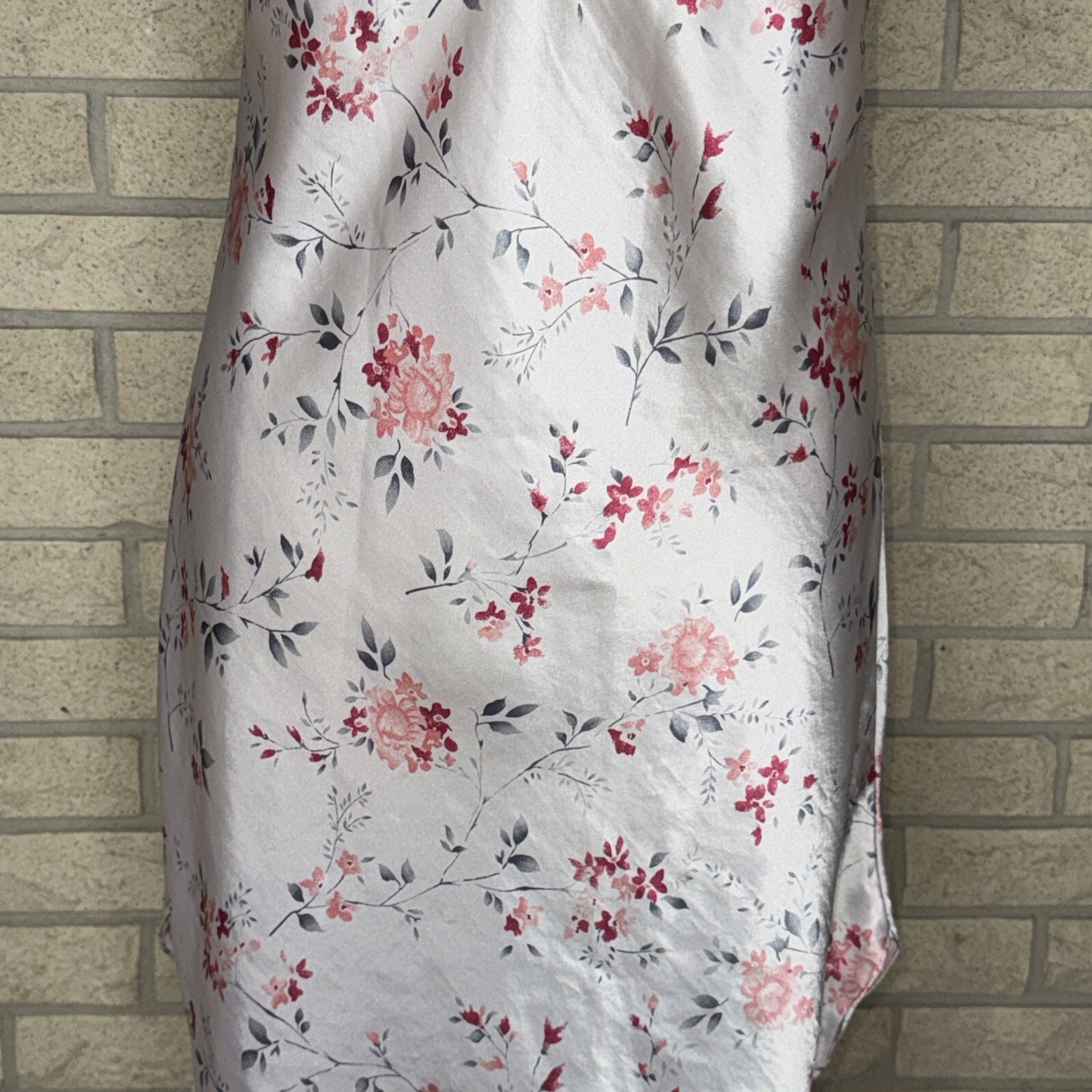 Vintage Gilligan & O’Malley Multicolored Floral Print Bias Cut Slip Dress Medium