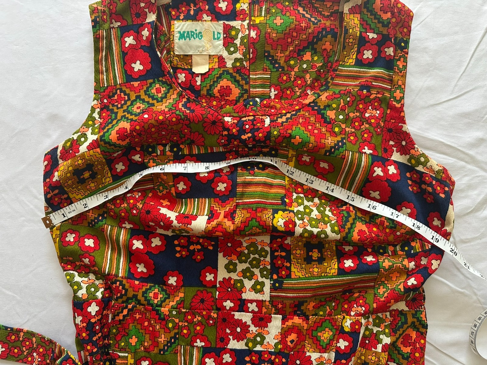 Pristine RARE Vintage Original 1960s Marigold Dress