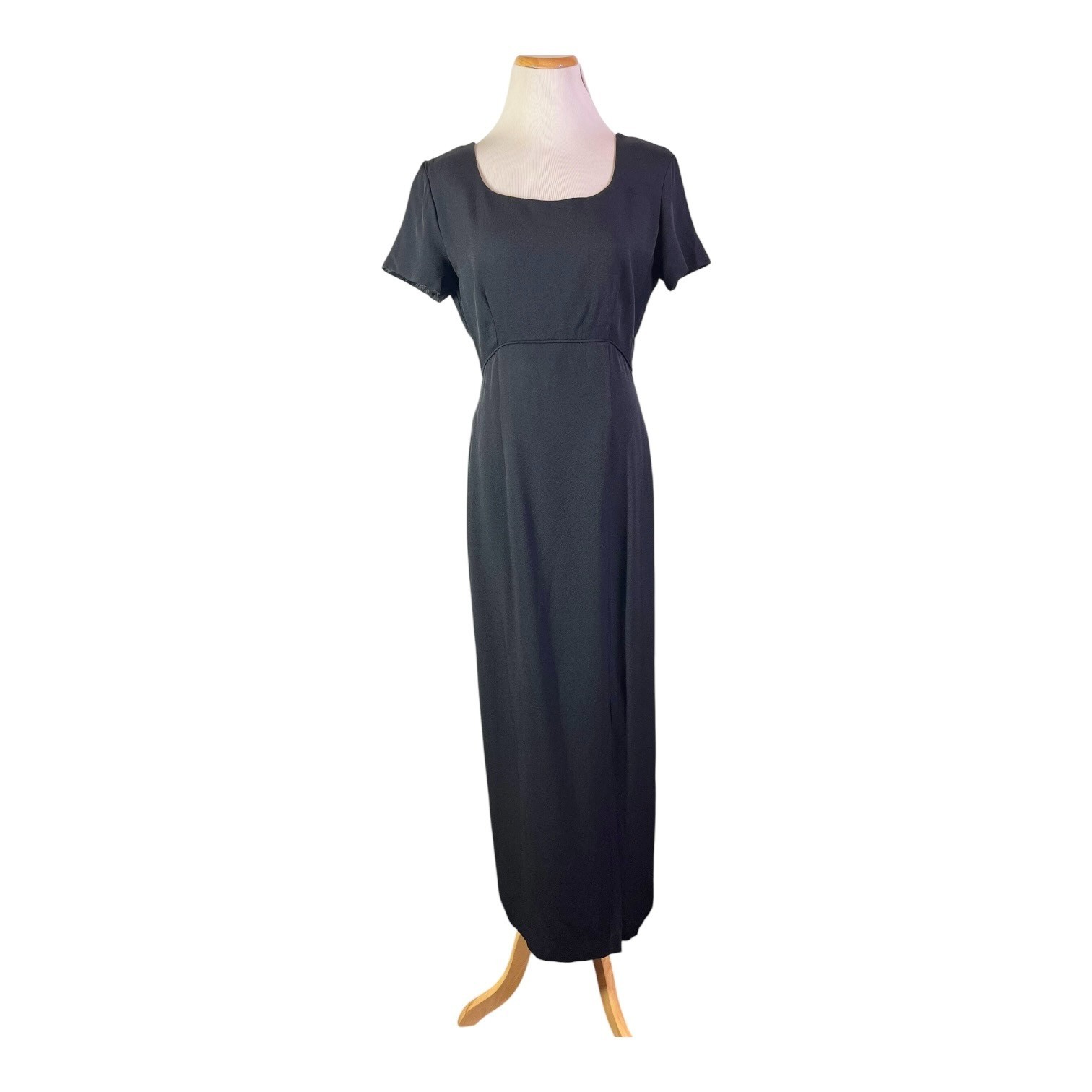 Vintage Jeffrey & Dara Evenings Size 10 Black Gown Back Cutouts