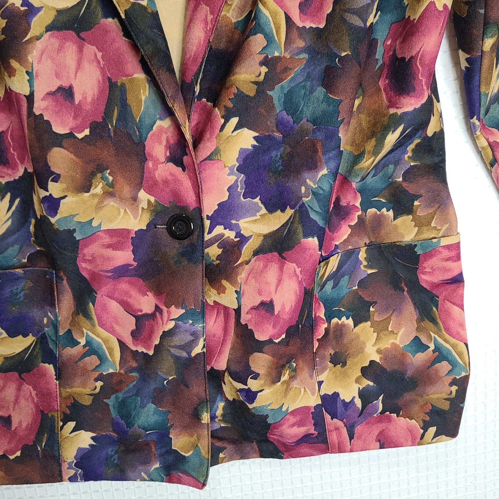 Vintage Joanna Floral Single Button Blazer Jacket Size Women’s Size Medium