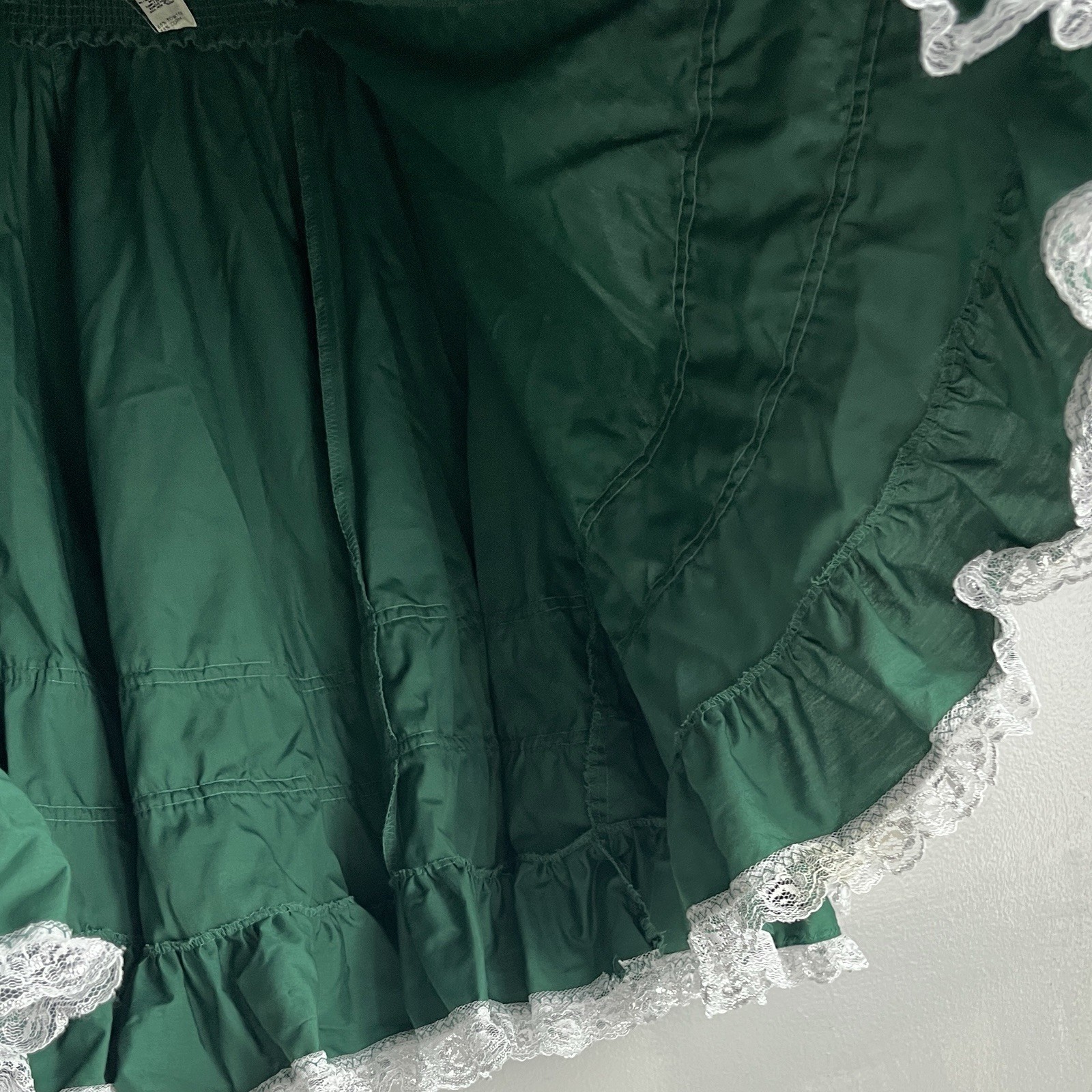 Partners Please Malco Modes Square Dance Skirt & Top Set Lace Ruffle S & M *Read
