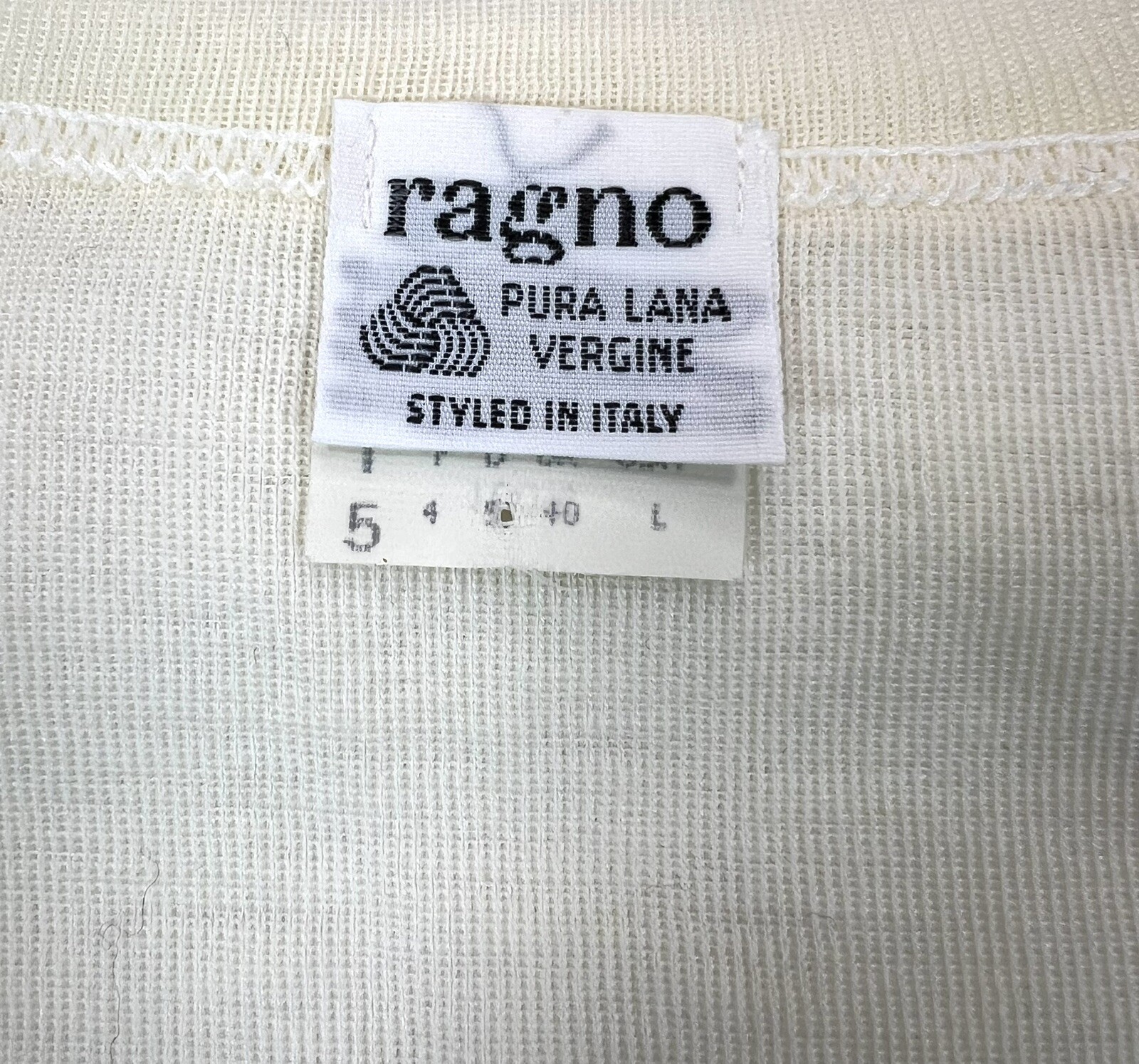 Vintage Wool Base Layer Women&rsquo;s Large Cream NWT NOS Made in Italy