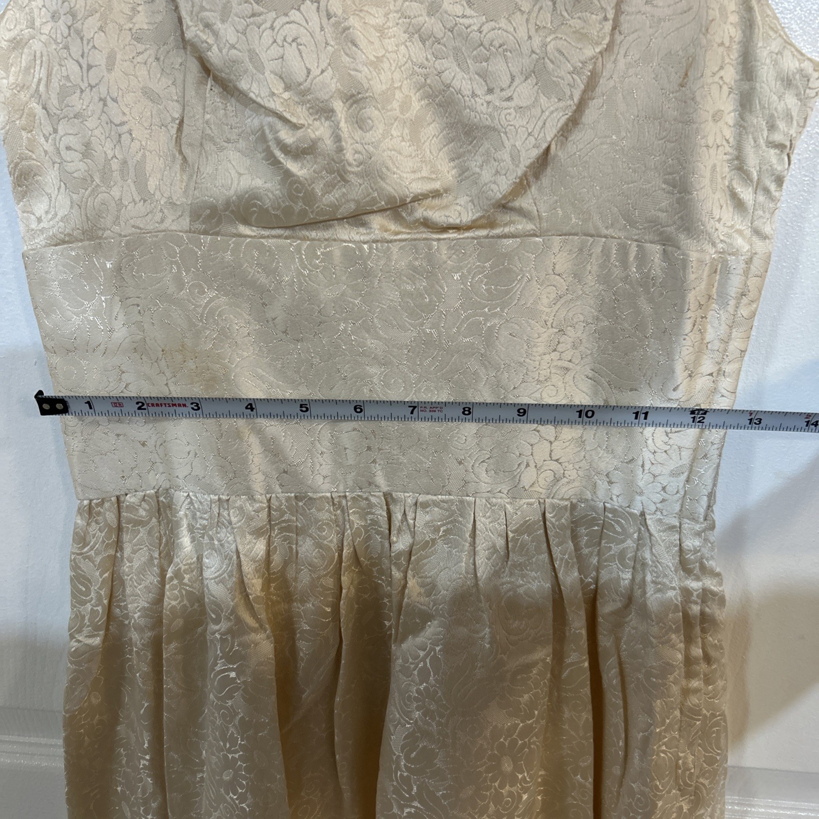 GORGEOUS Vintage Lined Handmade Silk Dress , Jacket /Cape & Shawl XS Ivory