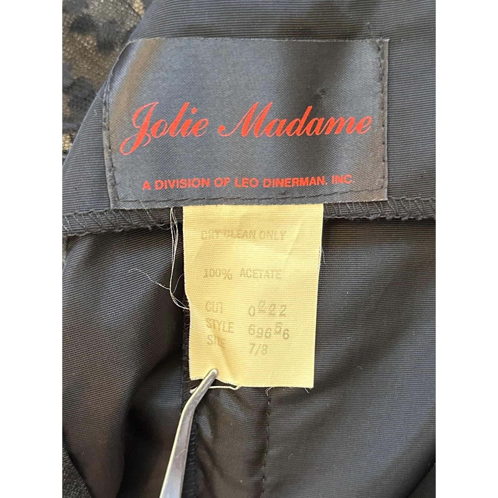 Vintage Jolie Madame Swiss Dot Peplum Strapless Dress Size 7/8 Retro Glam 80&rsquo;s