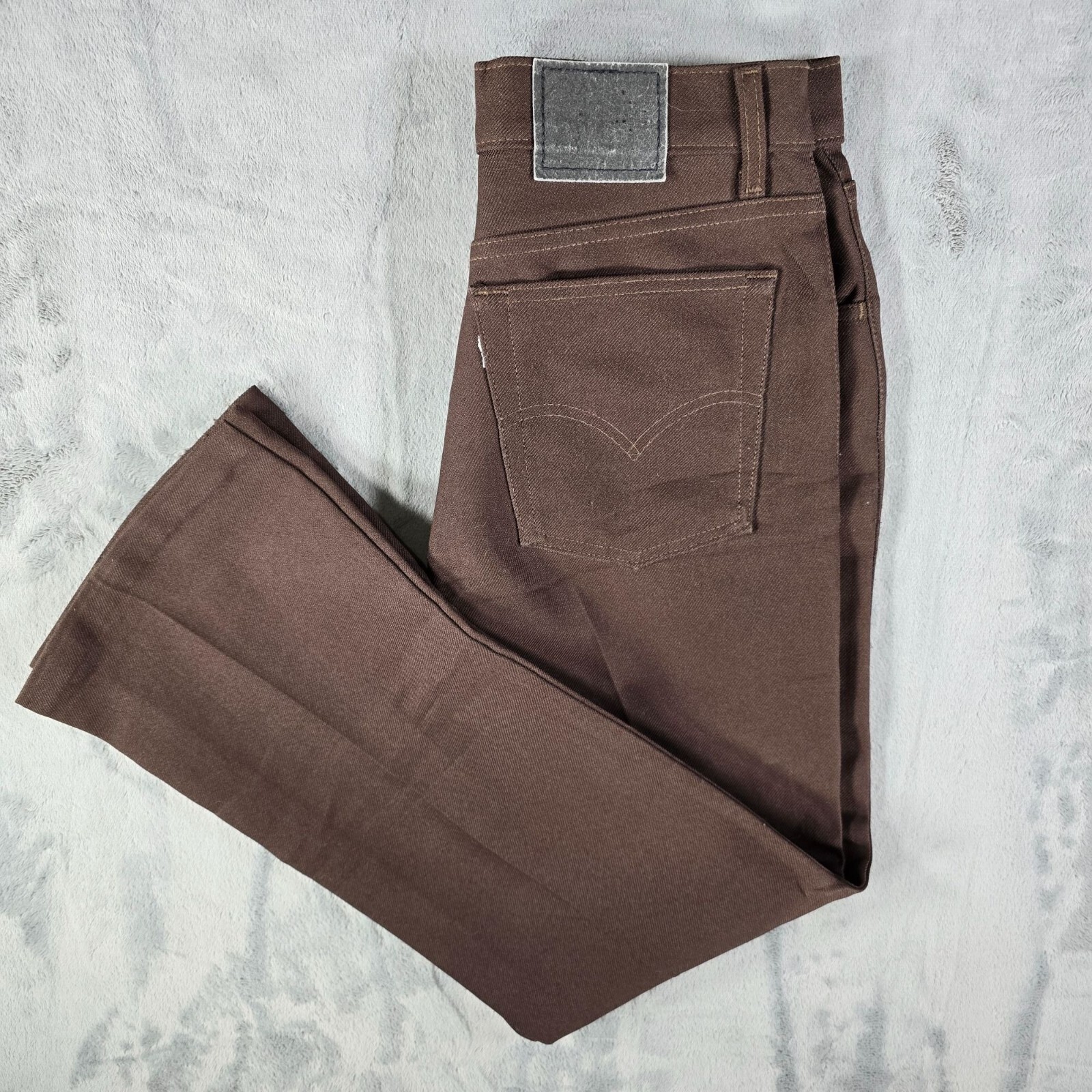 Vintage 1997 Levi&rsquo;s SilverTab Flare Leg Brown Polyester Pants (Juniors 9 Short)