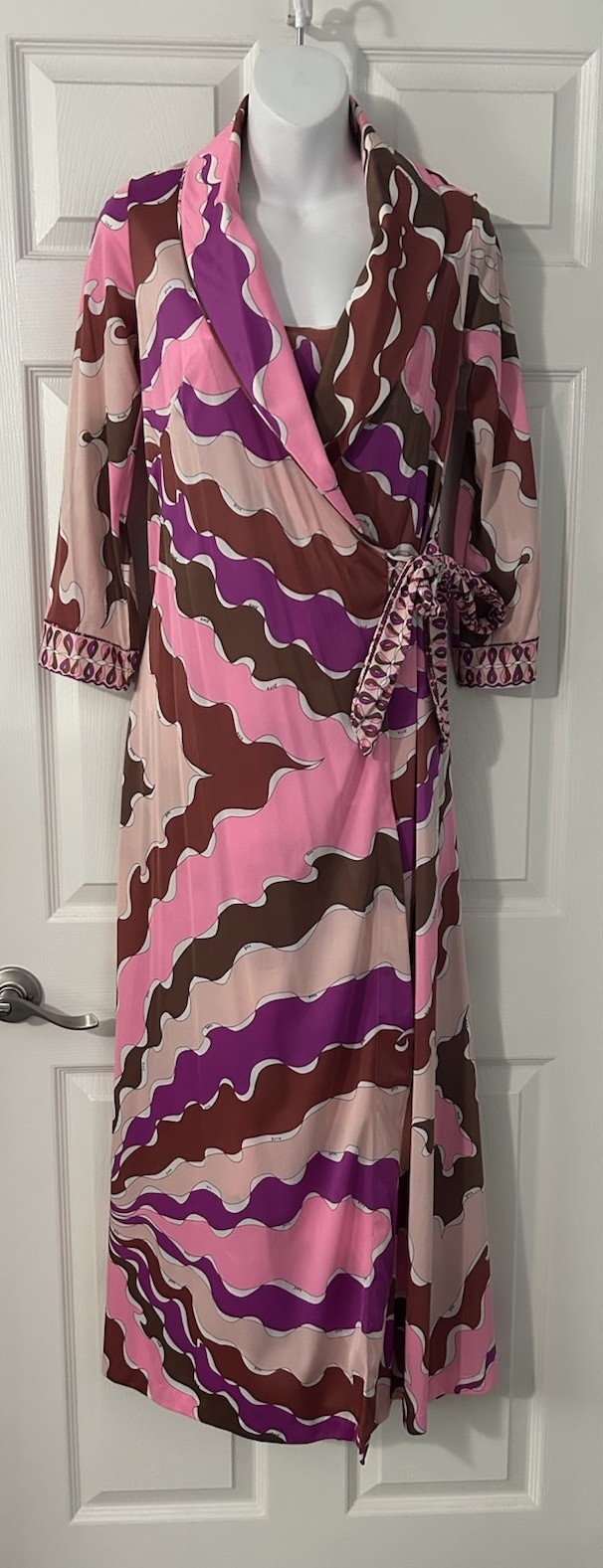 Vintage Emilio Pucci Gown S 10-12 and Robe 8 Two Pieces 1960s (S111)