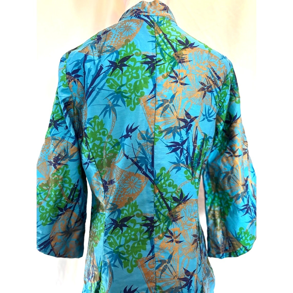 VTG 60 Alice Polynesian Fashions Jacket Pant Set TIKI Outfit Botanical Bamboo XS