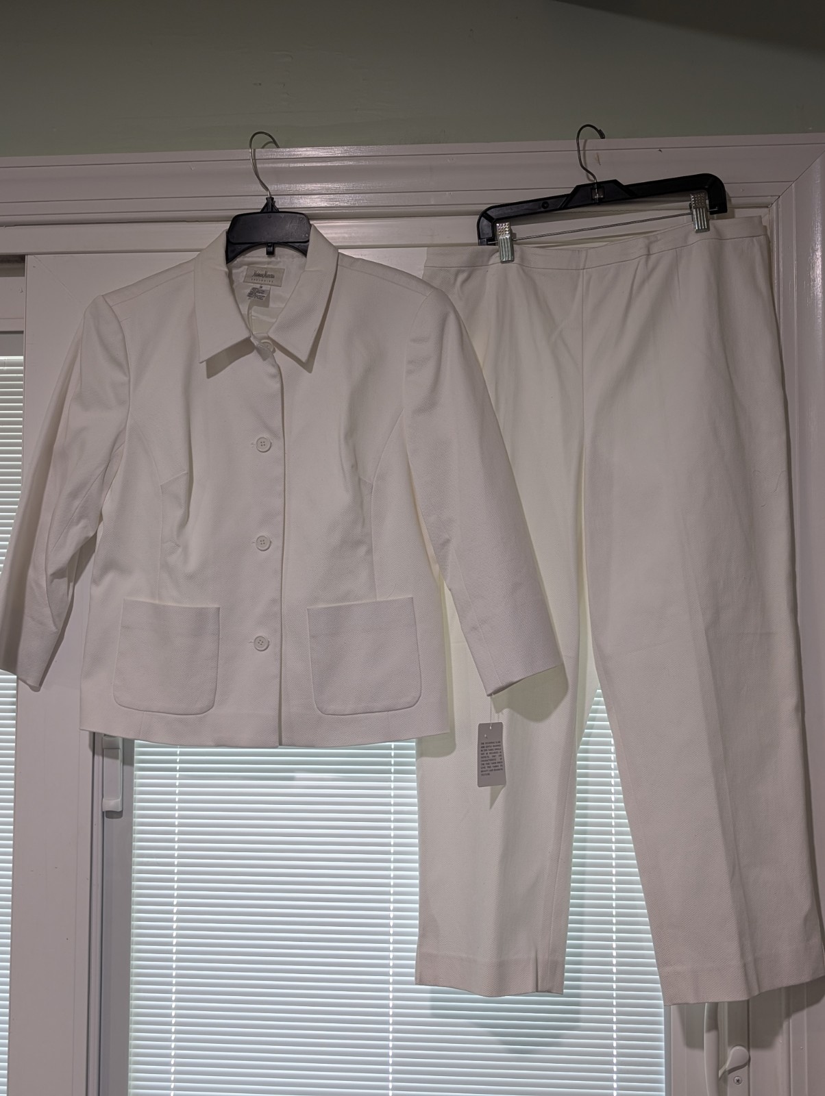 VTG New Old Stock Neiman Marcus Exclusive Women&rsquo;s Cotton Pant Suit 12 Textured