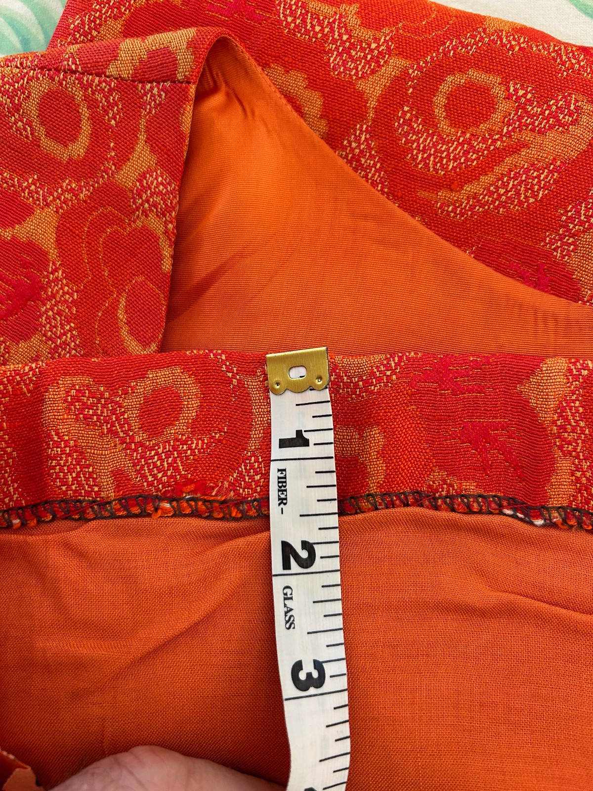 Vintage 1960s Mod Orange Micro Mini Dress Palm Royale 60s 70s sz XXS Teen Sz 14