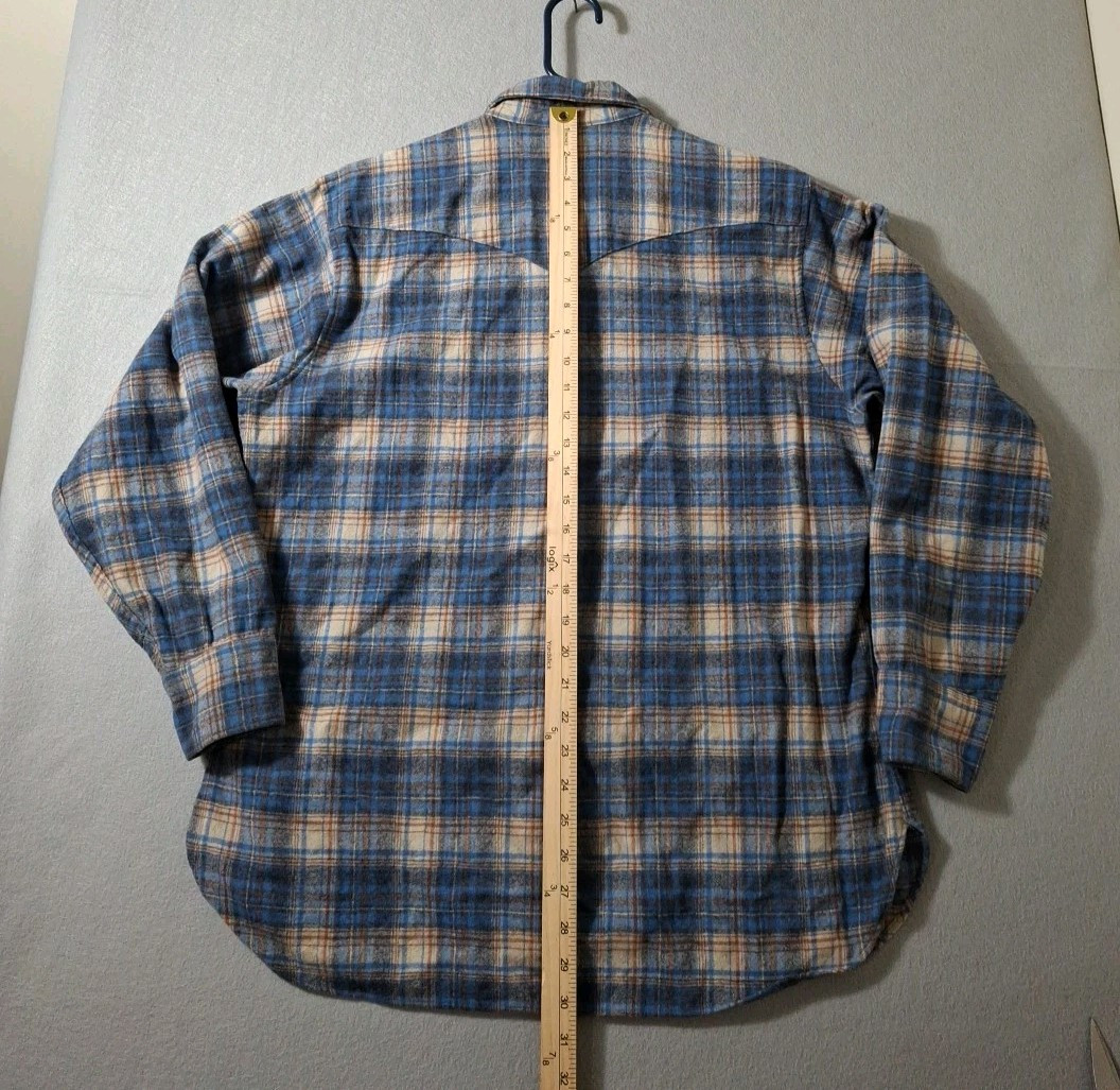 Pendleton High Grade Western Wear Shirt Women&rsquo;s XL Wool Pearl Snap Vintage 70s