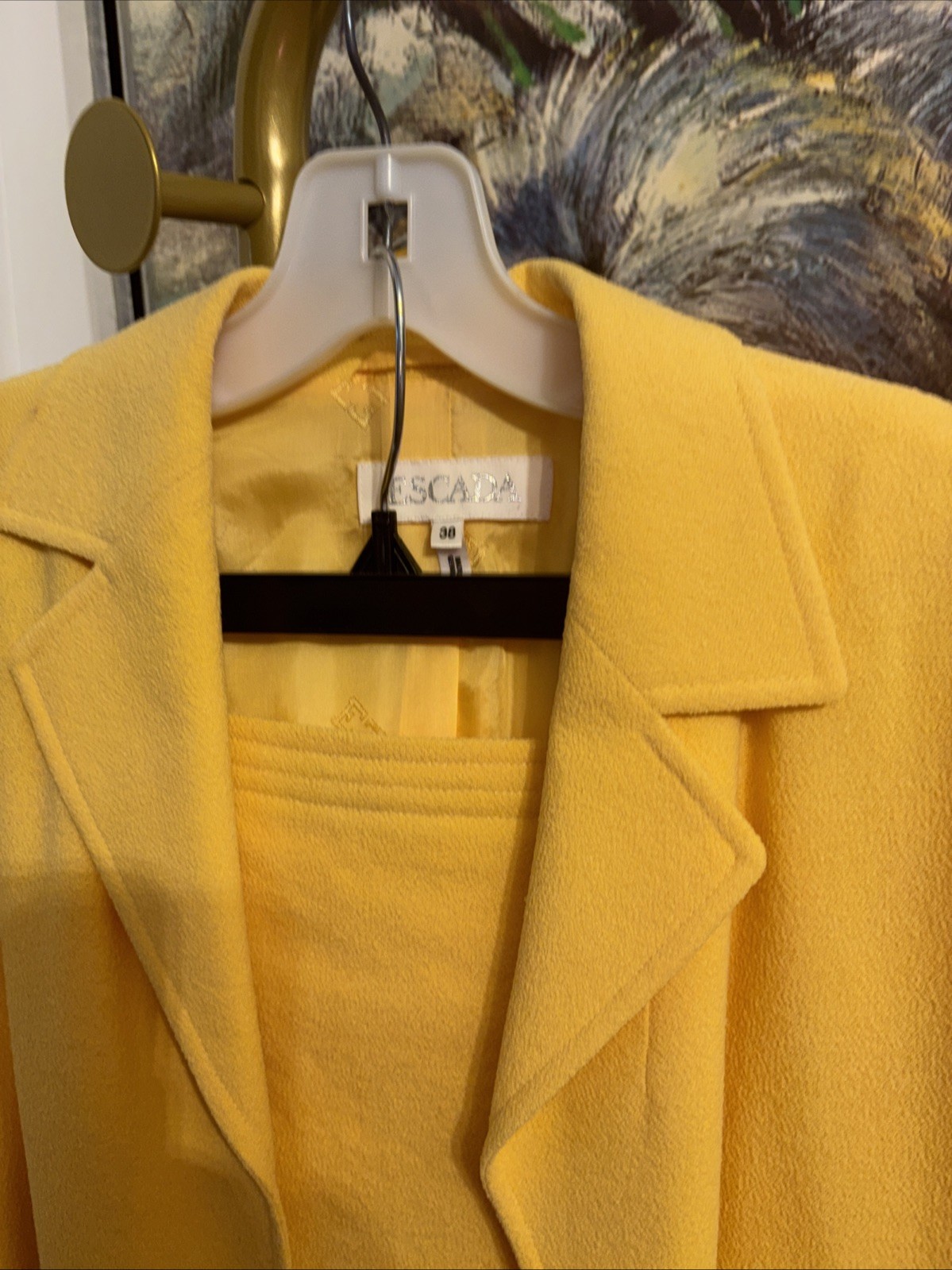 Vintage Escada Margaretha Ley, 90s Power Suit 38/42 Sunshine, Yellow RN61891