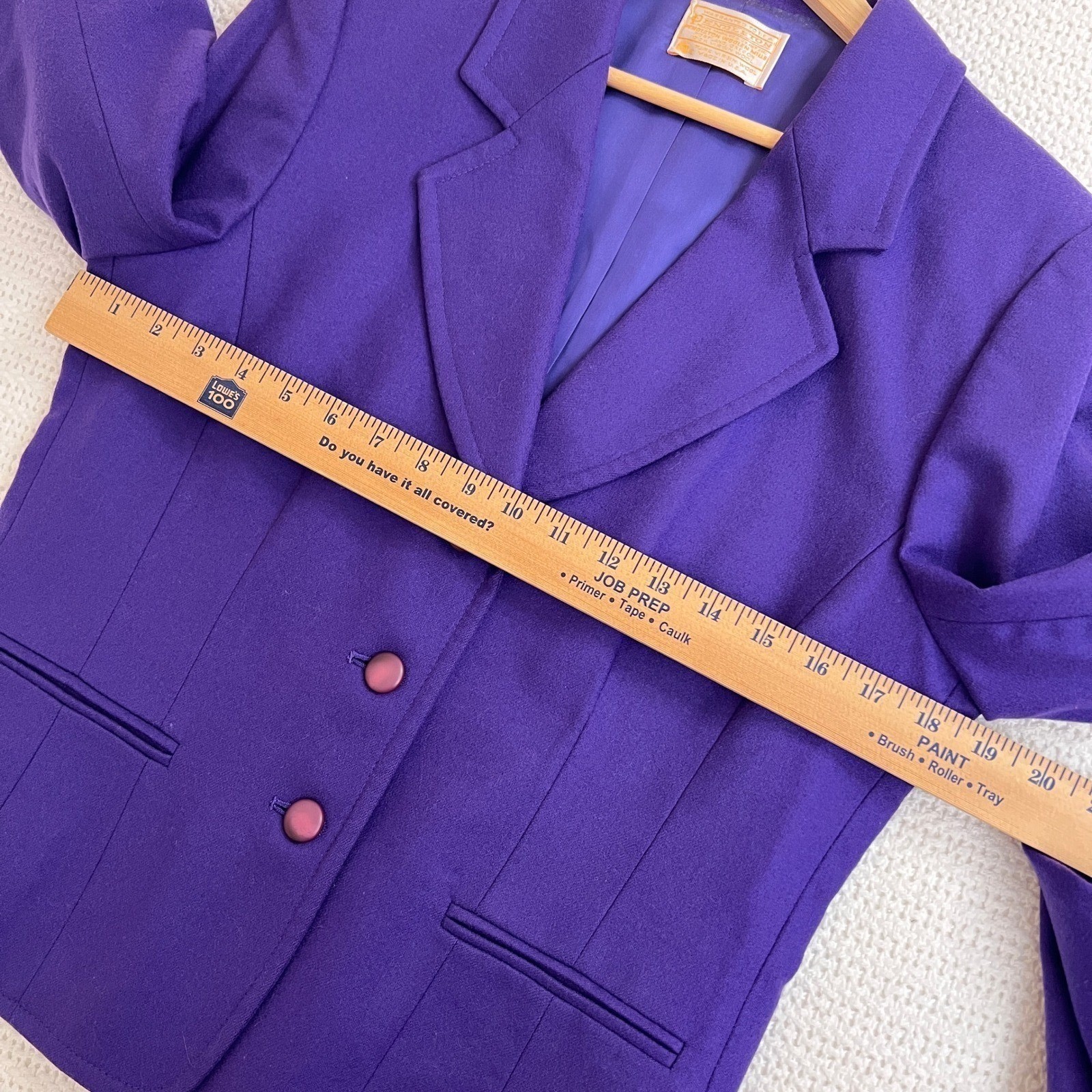 Pendleton Vtg Blazer Set Pure Virgin Wool Jewel Tone Purple Skirt Suit Heritage