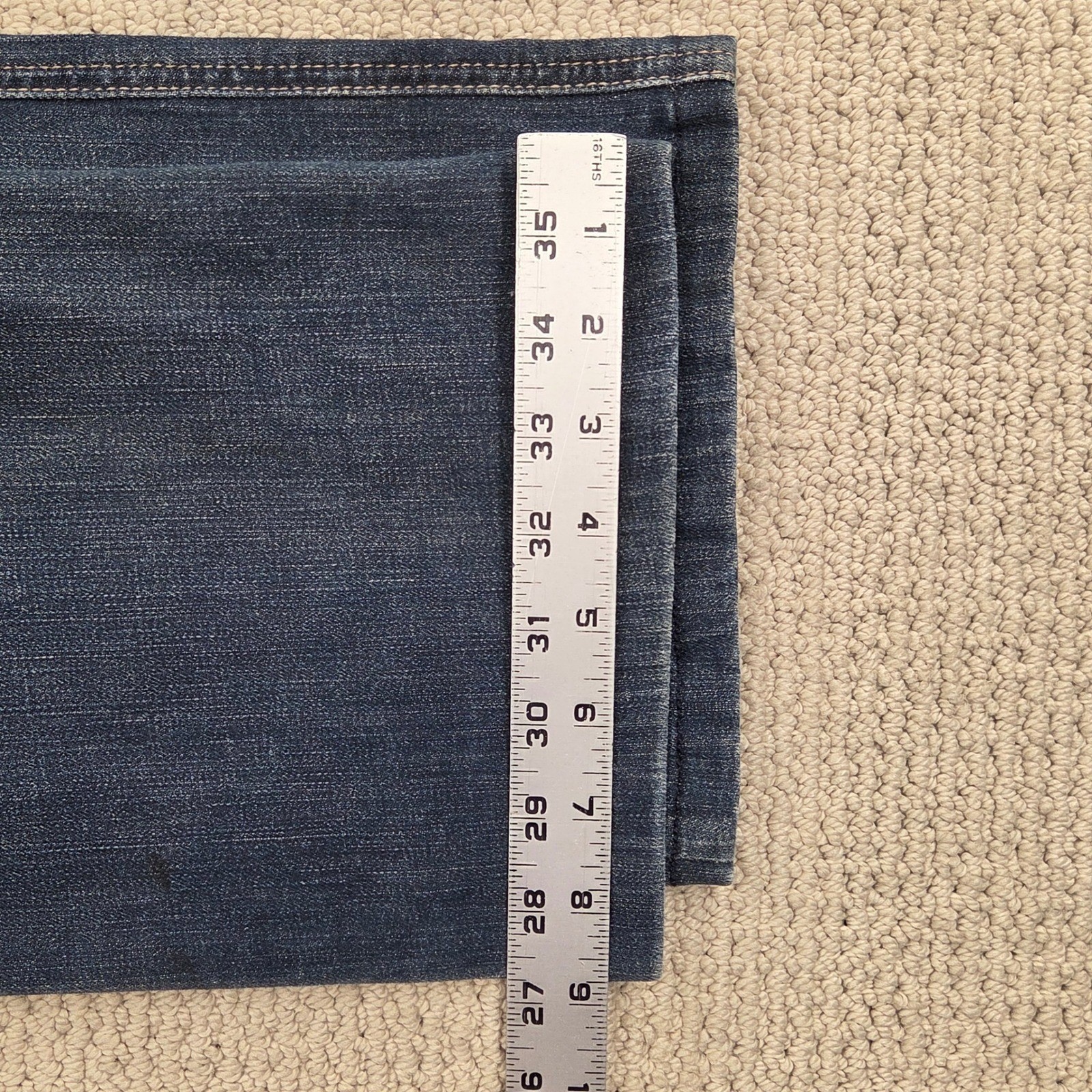 7 For All Mankind A Pocket Bootcut Jeans Dark Wash Blue Denim Womens 32×28.5 Y2K