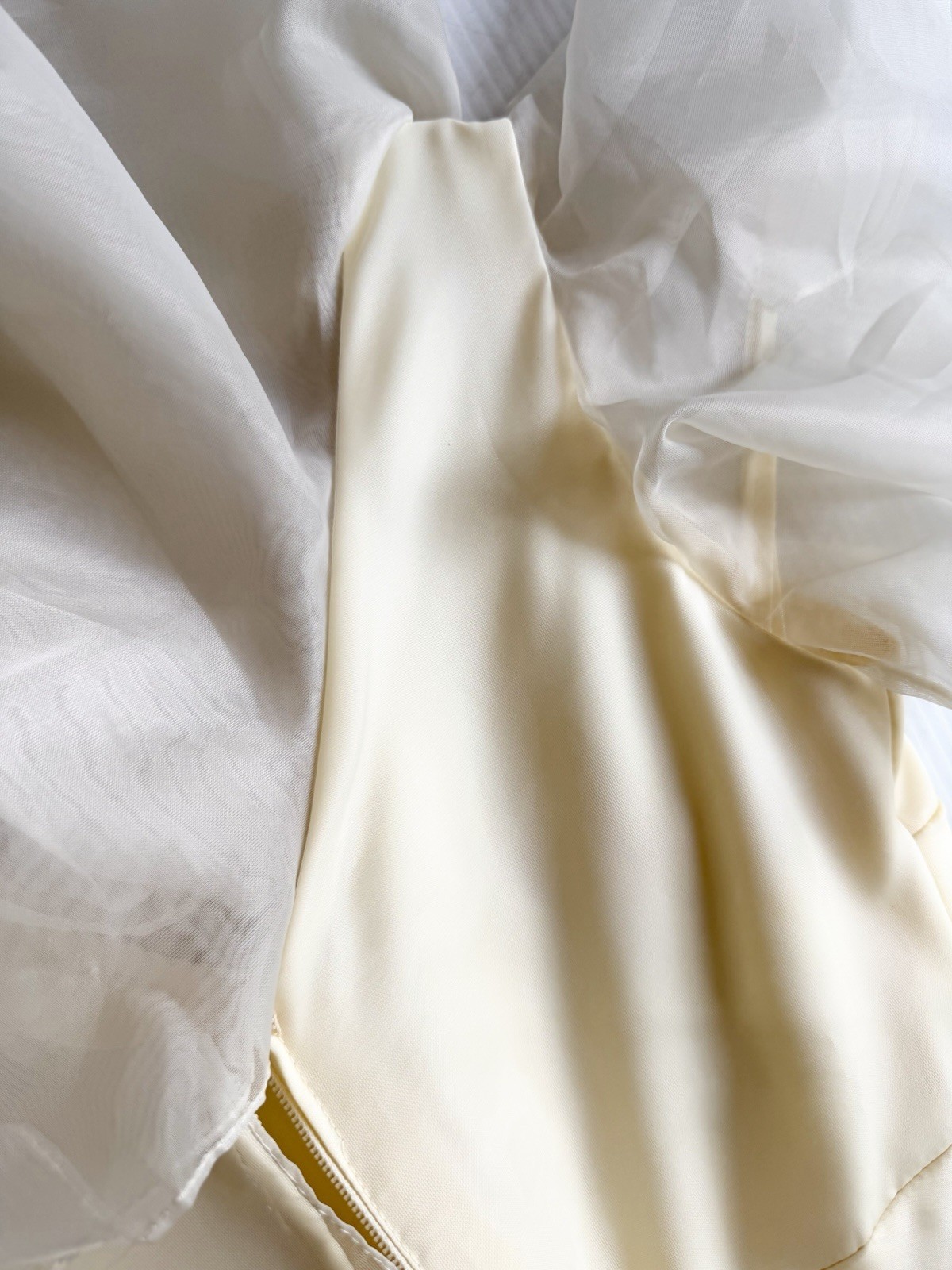 Vintage Pale Yellow Lorrie Deb Gown, Ruffles, Prom Dress