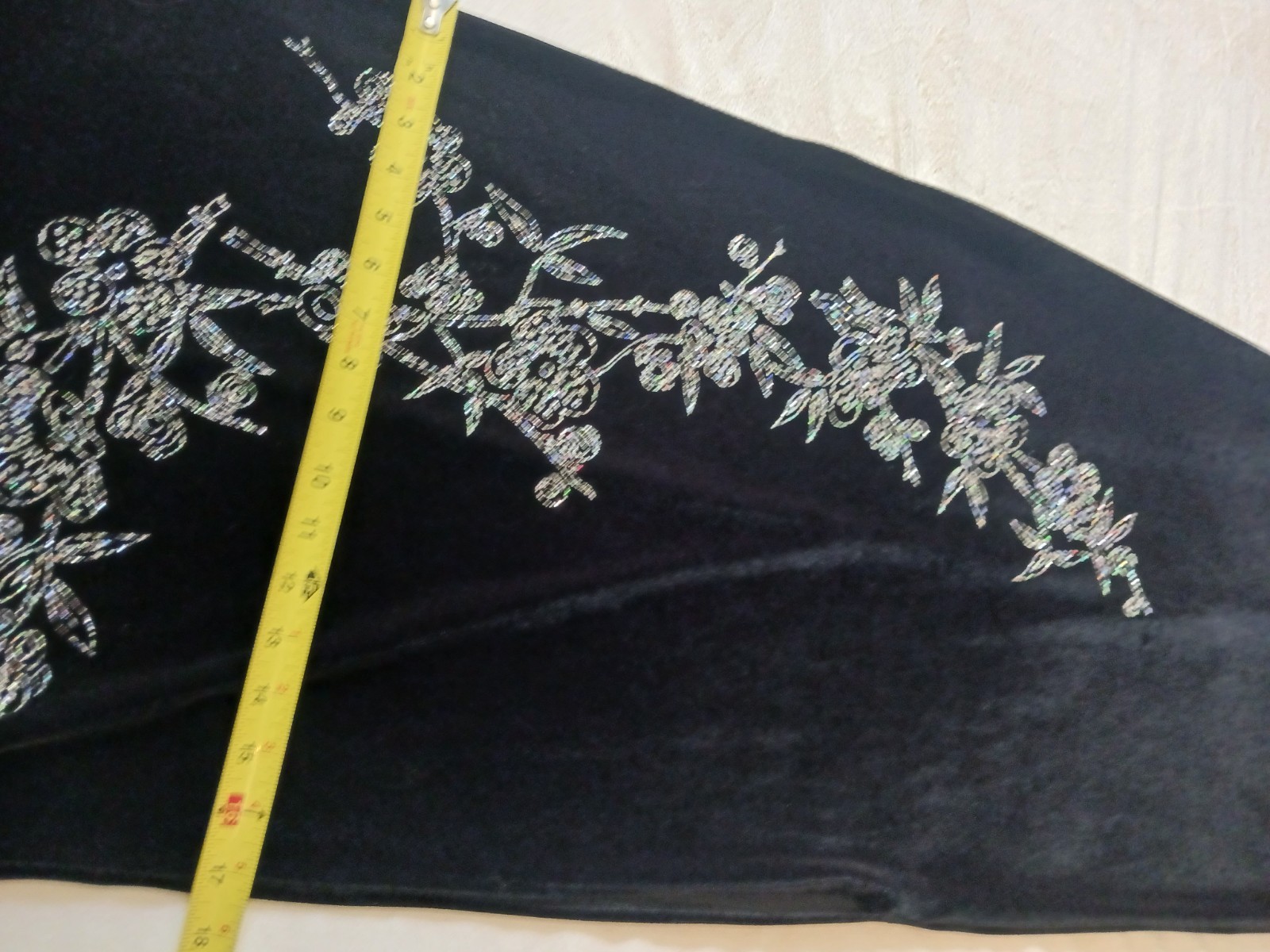 Status Collection VTG 90s Y2K Black Velvet Glitter Evening Gown gathered bust S