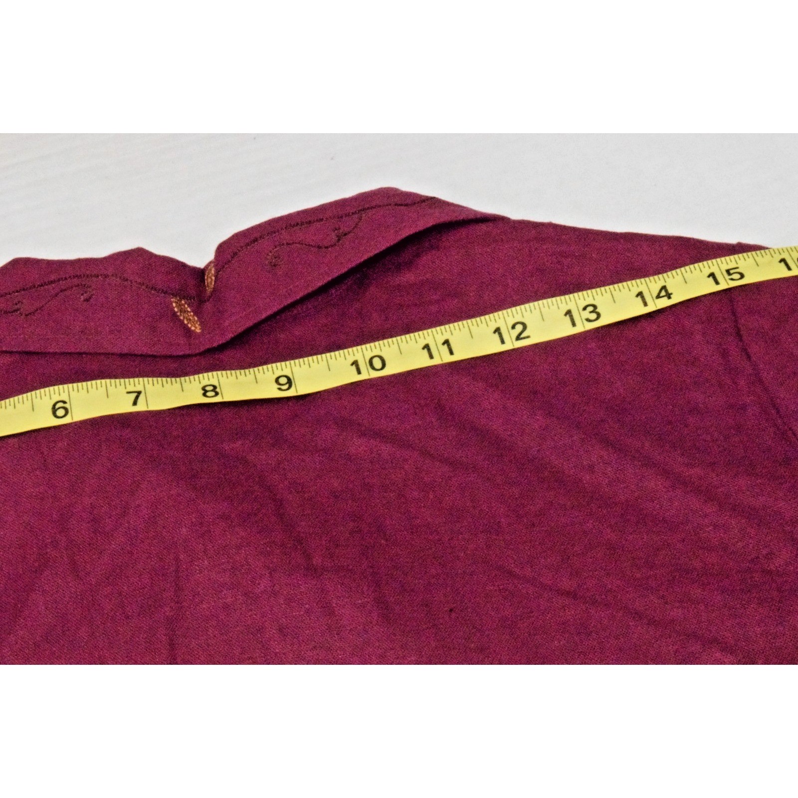 Vintage Dress Shirt Set Studio Ease Size 8 90s Wine Red Butterflies Linen Rayon