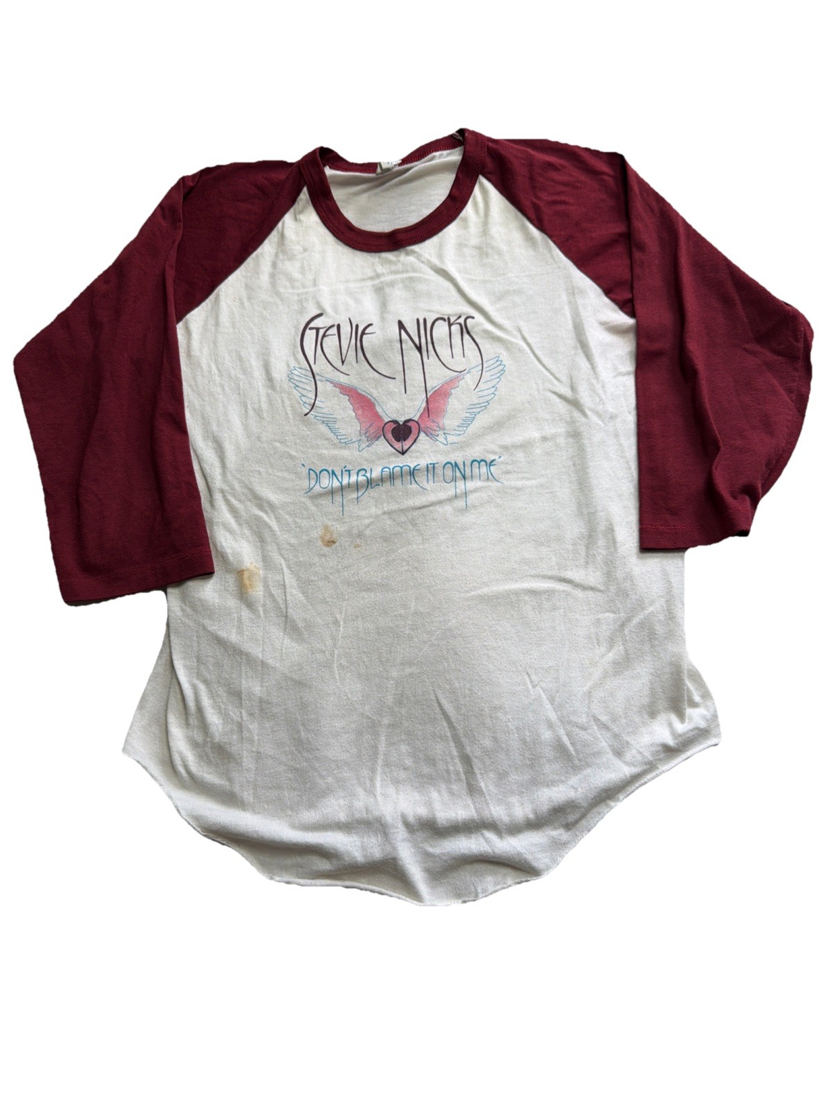 Vintage 80’s Stevie Nicks Size Large Raglan Blame It On My Wild Heart Shirt 1983