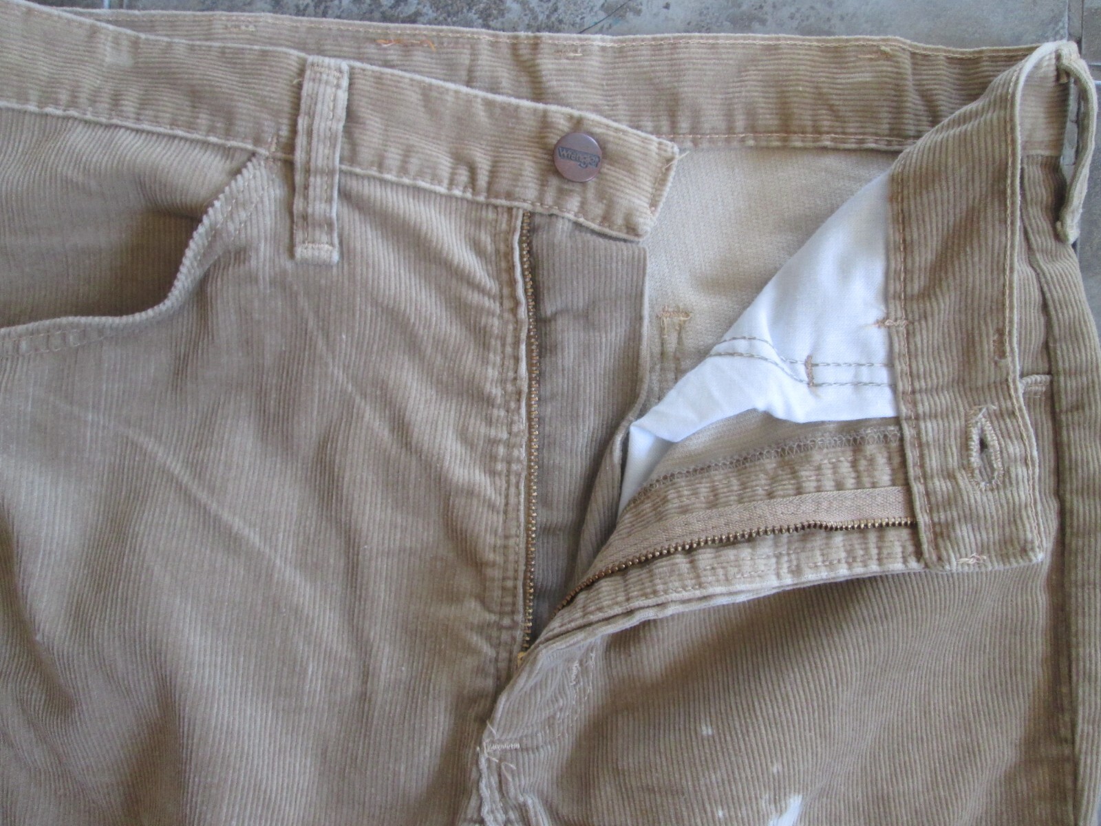 Vintage Wrangler Wrapid Transit Pants 29×31 Corduroy Brown Bootcut Flare Pockets
