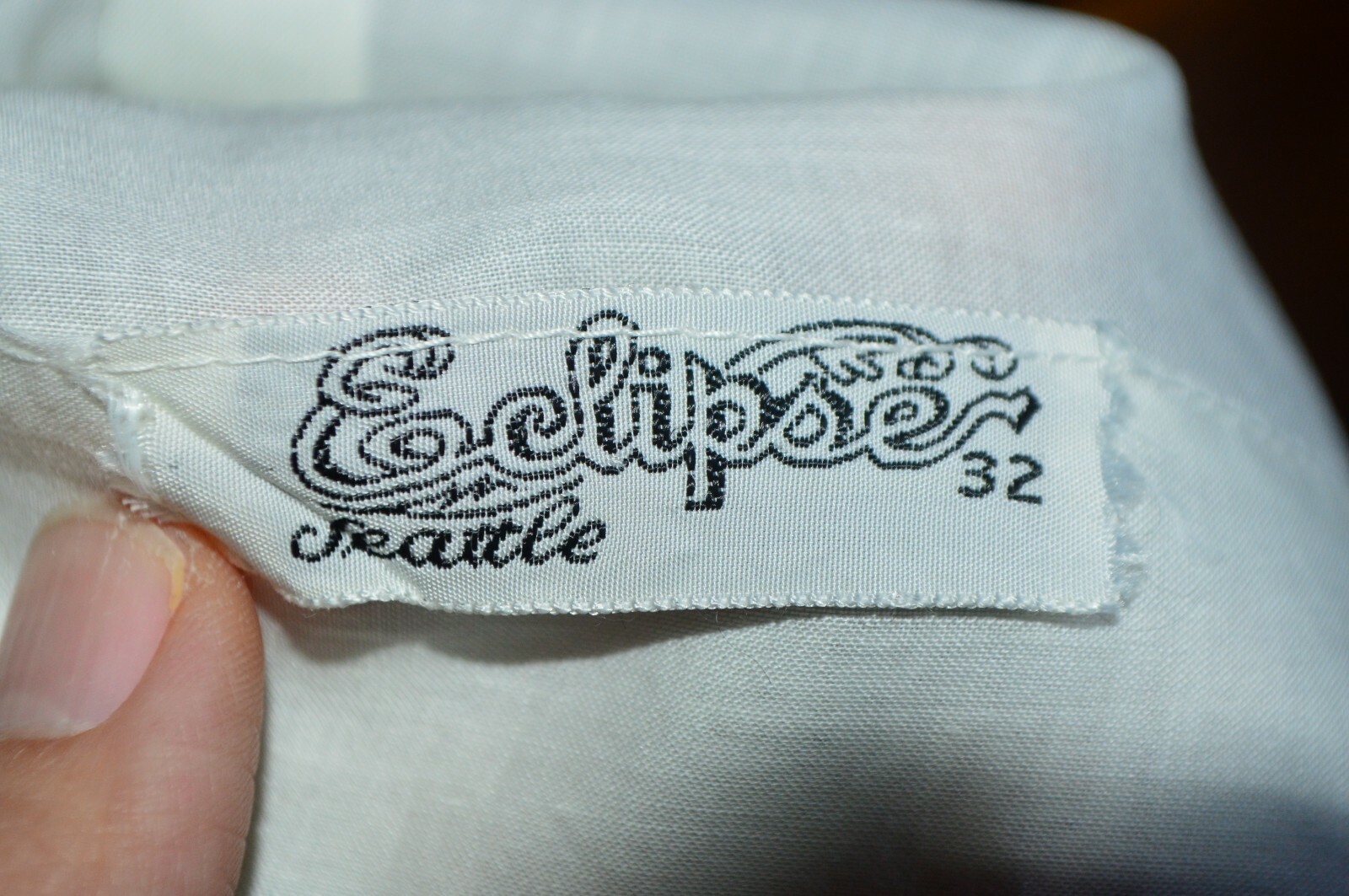 Eclipse Seattle Ivory Poly Blend Lace 1960&rsquo;s Blouse Vintage Top Size 32