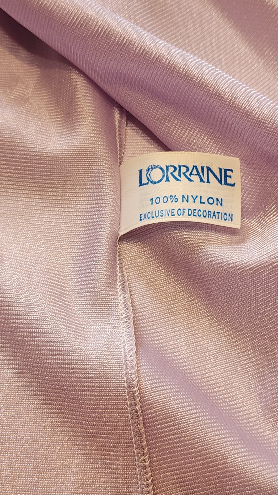 Vtg Lorraine Peignoir 2 Pc Set Long Full Nightgown Robe Purple 100% Nylon S USA