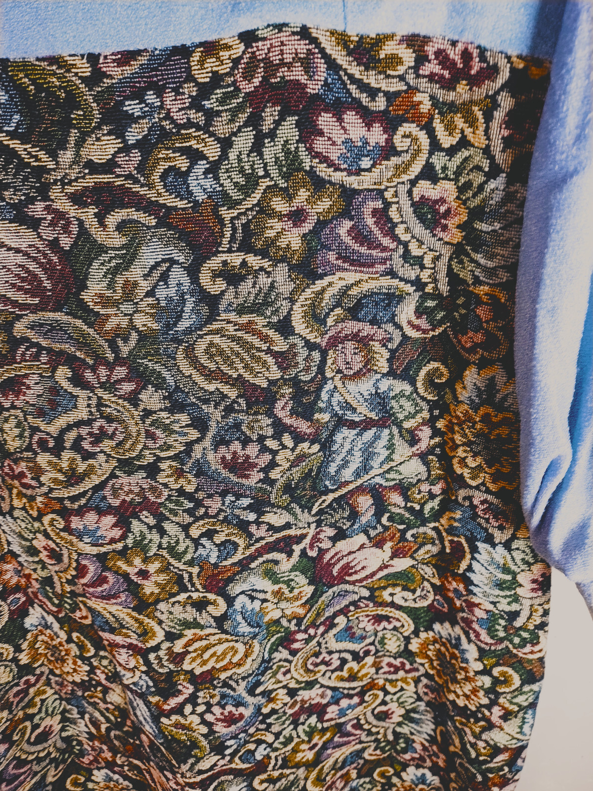 Tapestry Renaissance Dress Vintage Handmade High Waisted Sz 14 Festival Fabric