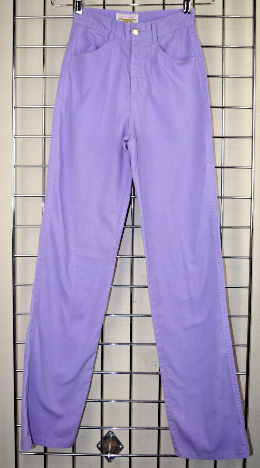 Vintage Pants Size S/M 70s Brittania Soft Lavender Purple Straight Leg High Rise