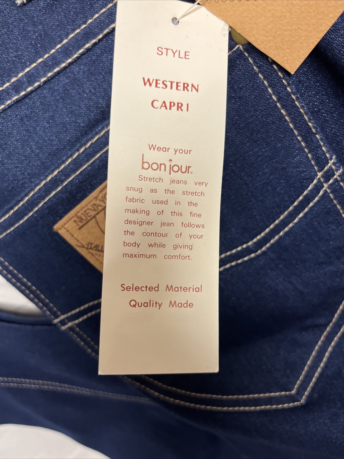 VTG Deadstock 70s 80s denim bonjour jeans women&rsquo;s 40 X 24 NWT *See Description