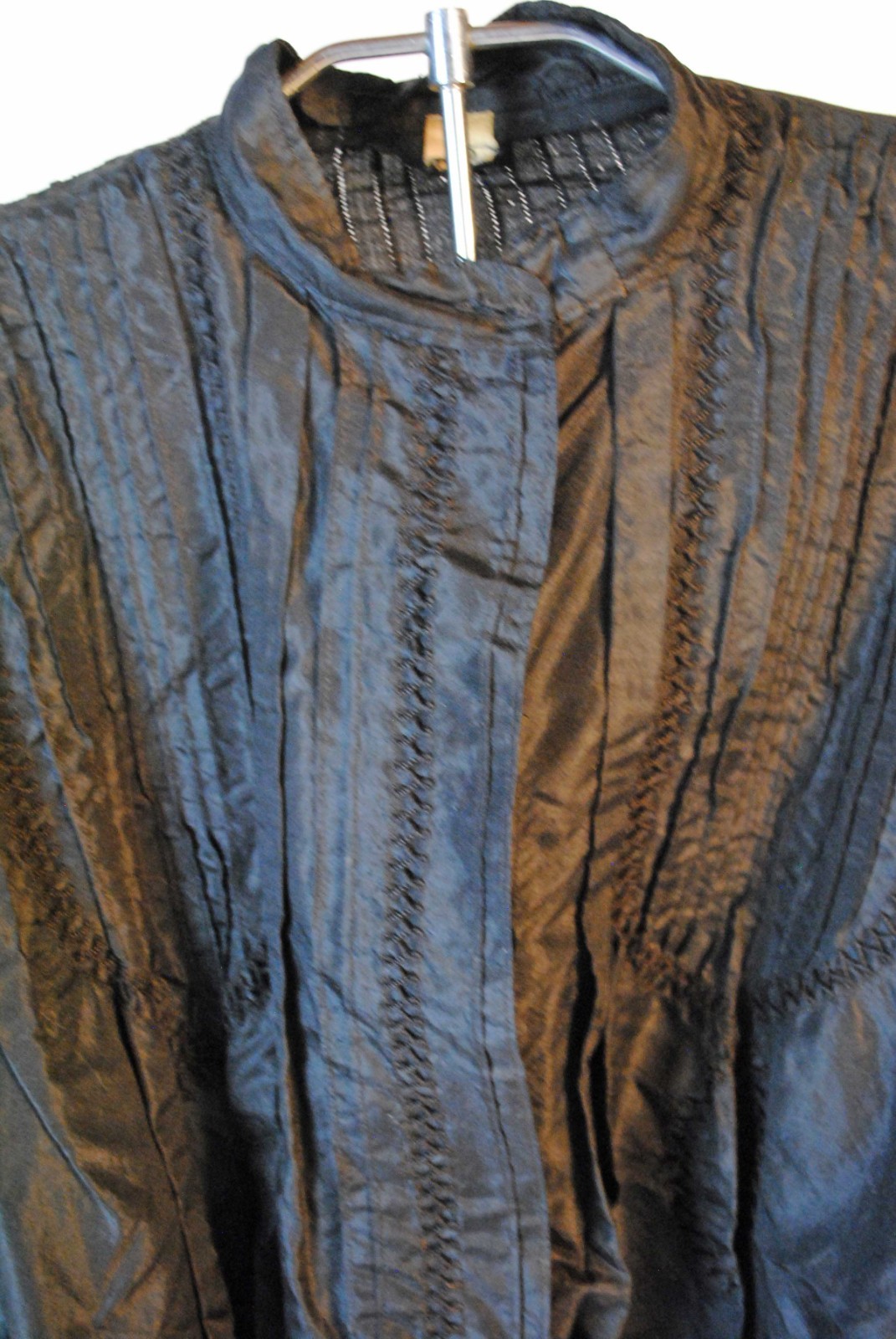 Three Black Silk Taffeta Ladies Blouses, 1890 To 1900s