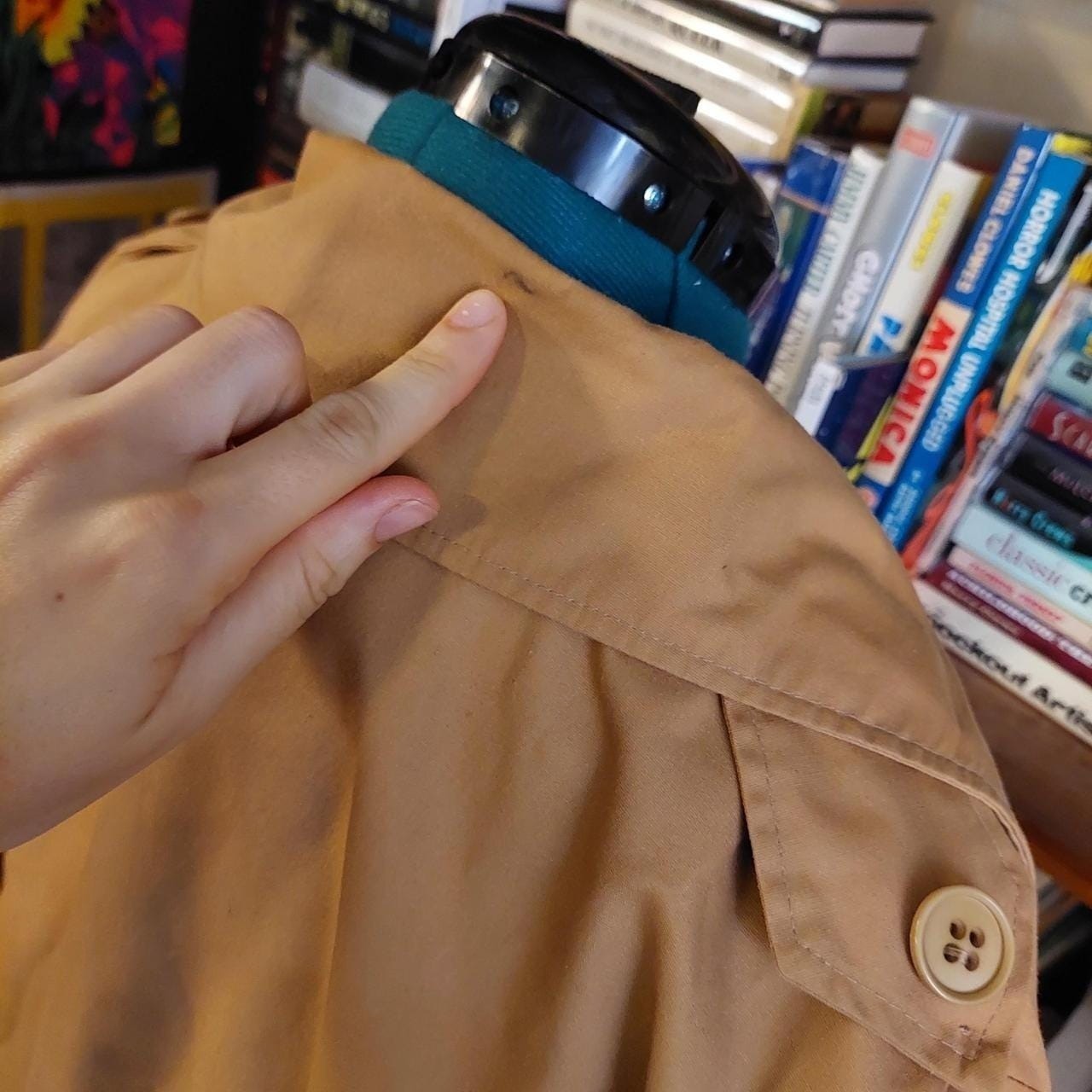 Vintage Tan short trench coat.
