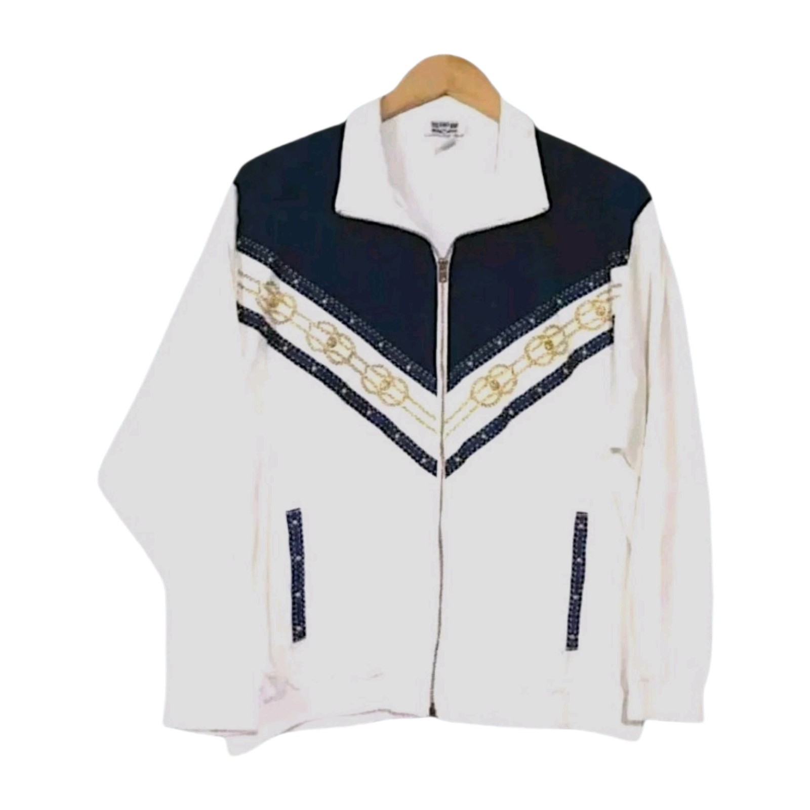 Vintage RIO INC Blazer Jacket & Matching Pants Women&rsquo;s M Beaded Studded Nautical