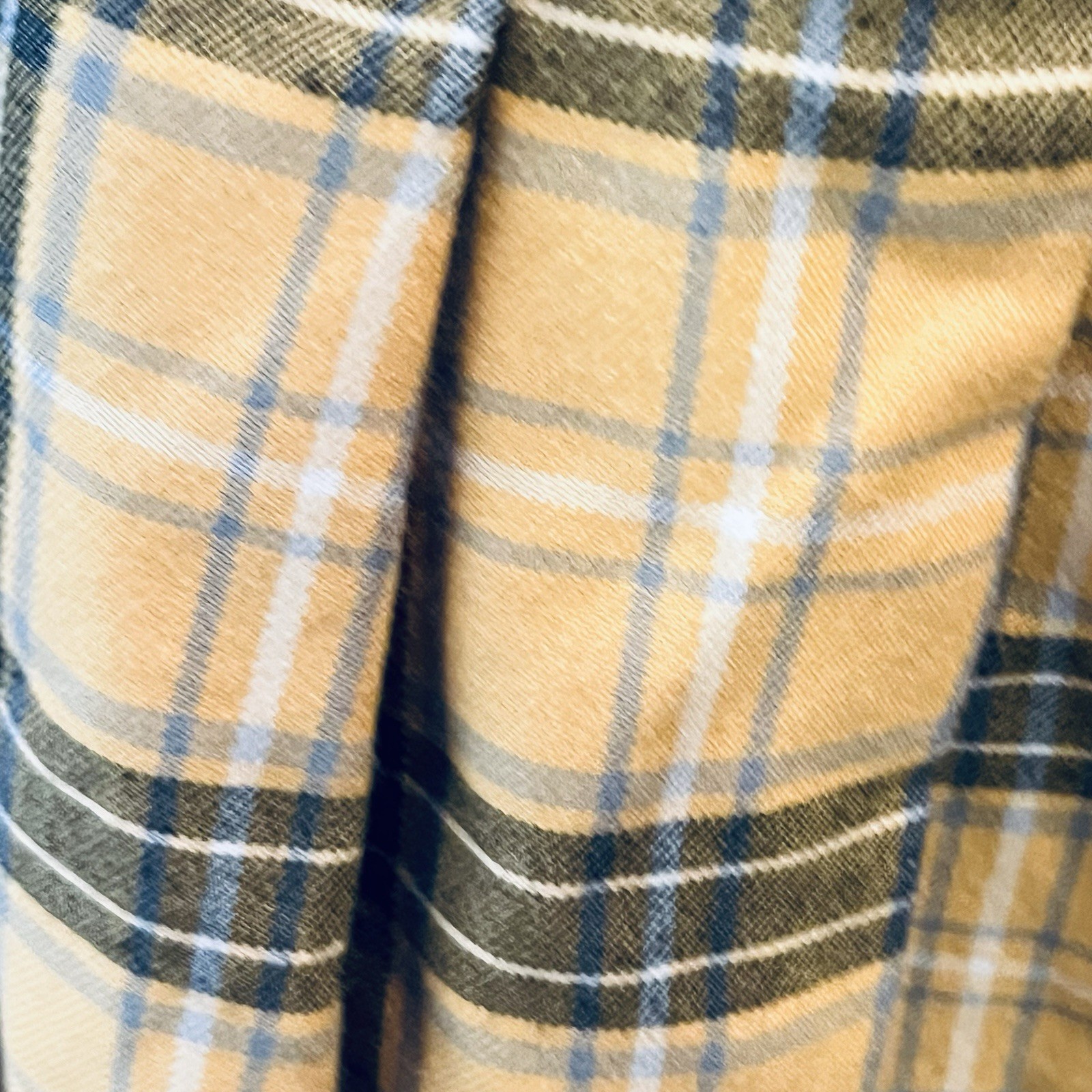 Y2K Micro Mini Skirt Yellow/Black PLAID PLEATED Sz Med-15.5&Prime; Length-FOREVER 21