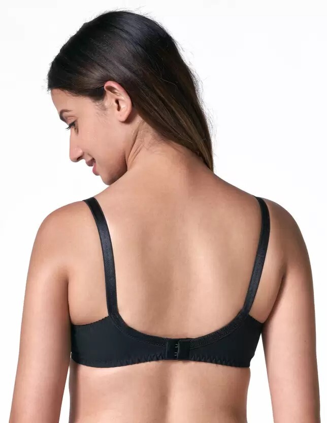 Saree Bra – BLACK Double Layered Plus Size Non Padded Wireless Cotton Sexy Bra