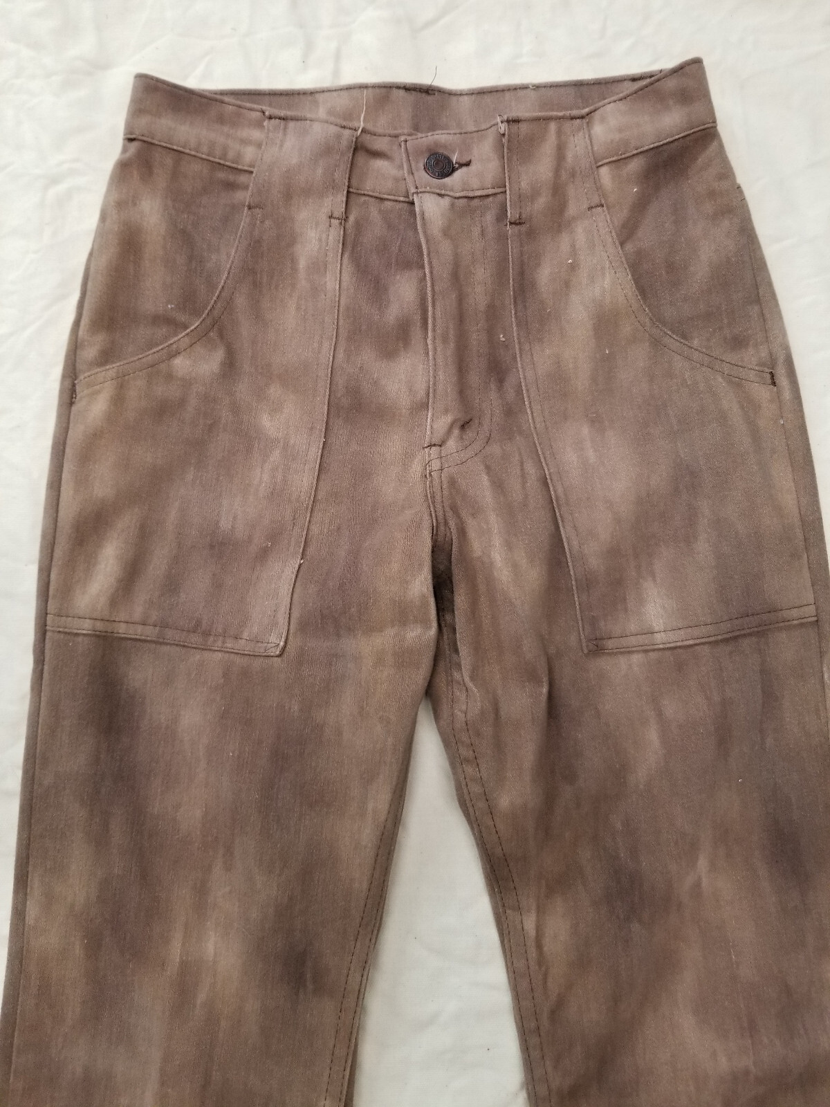 Vintage Levis White Tag Big E Cargo Bush Pants Brushed Cotton Jeans 28×29.5