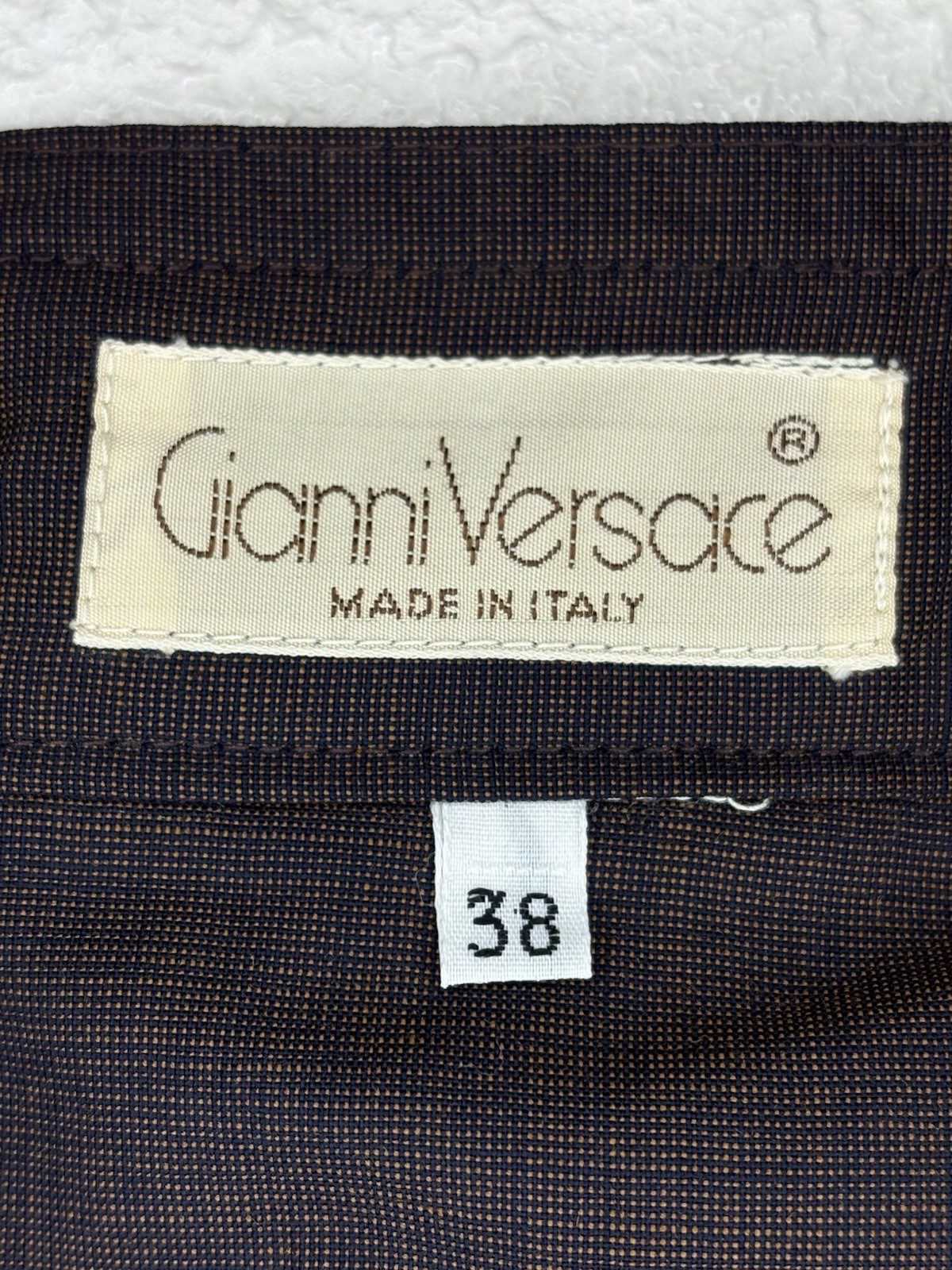 VTG 80s Gianni Versace Brown Trousers Made in Italy IT 38 US 00 24&Prime; Waist
